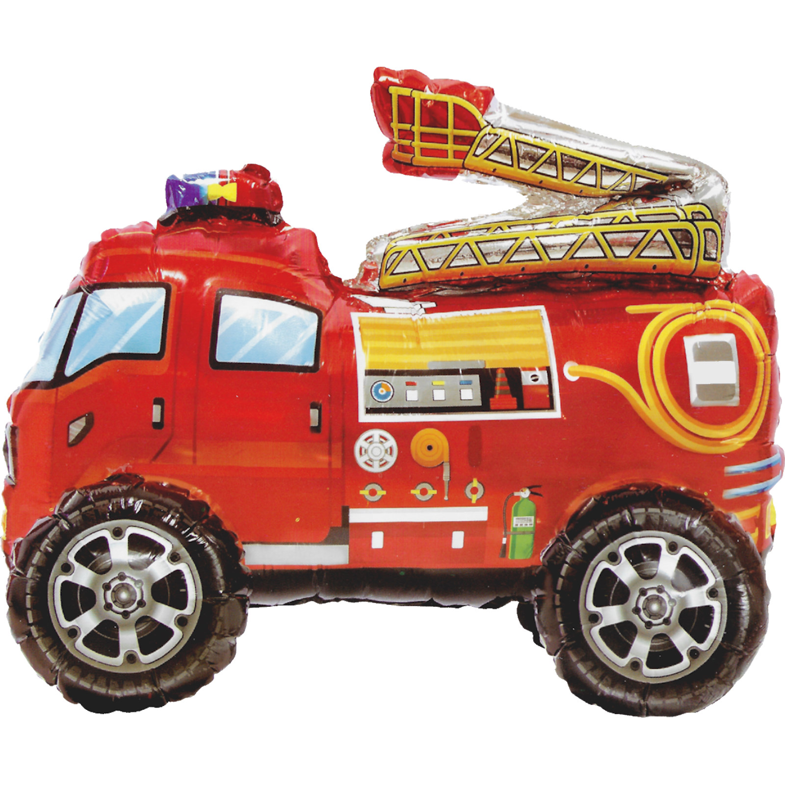 Standing Airz Fire Truck Air Fill Foil Balloon 47cm 