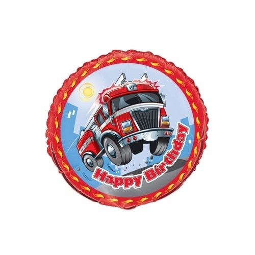 Fast Fire Engine Helium Balloon