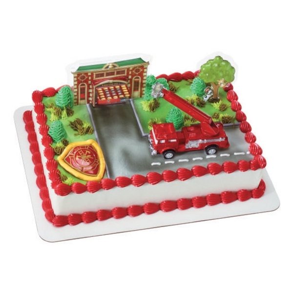 Fire Truck Cake Decoration Kit