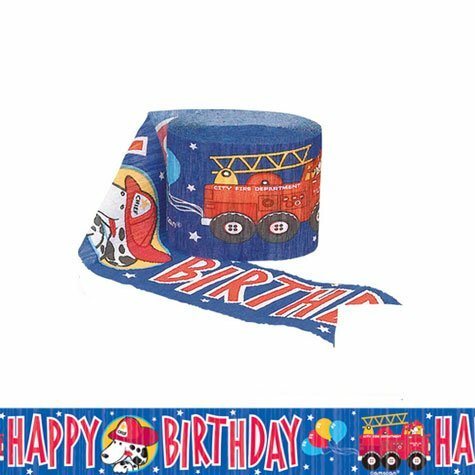Fire Engine Fun Crepe Streamer