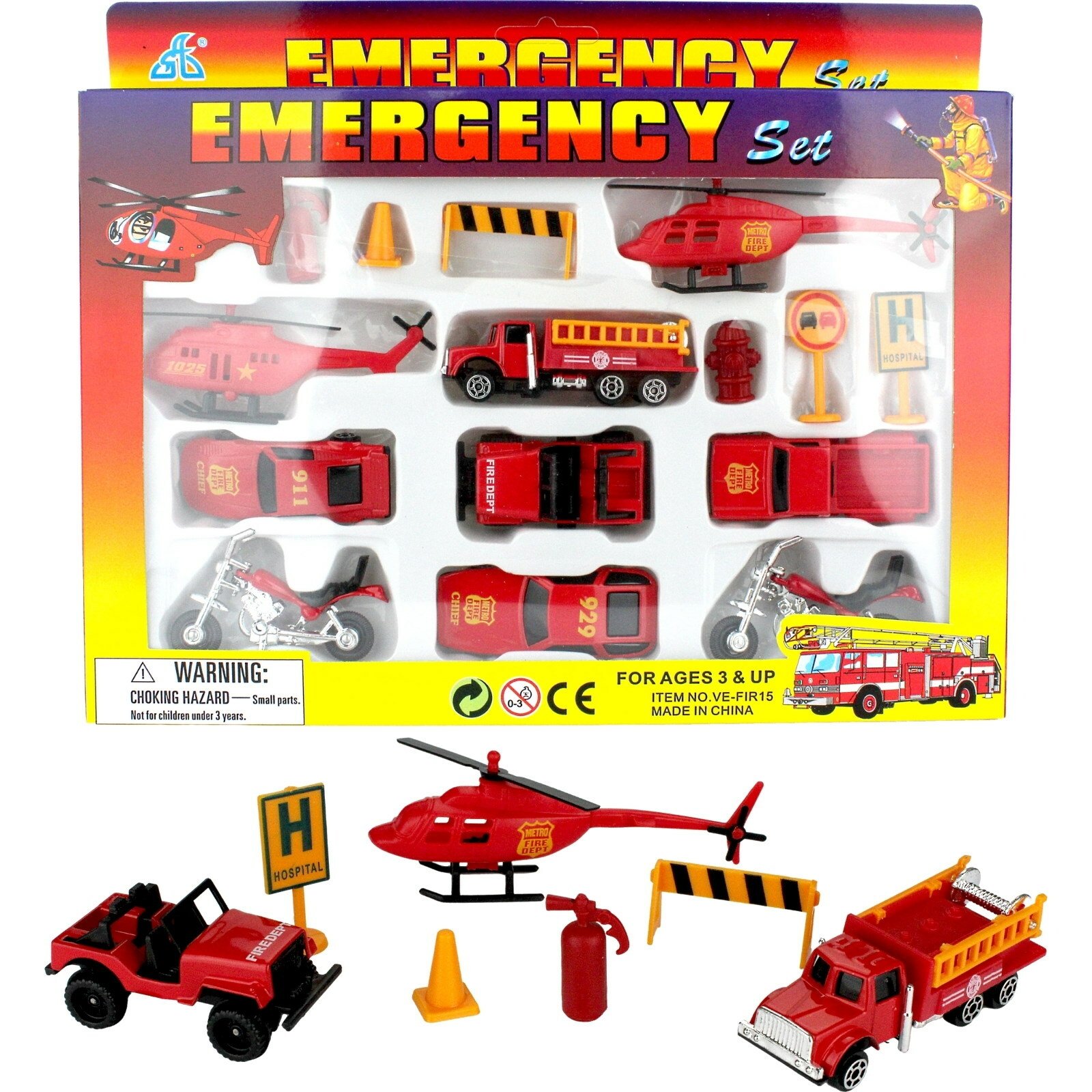 Fire Department Emergency Playset Fire Engine Boys Birthday Party Supplies Discount Party Supplies Discount Party Supplies