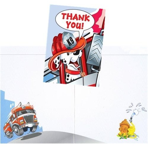 Fire Engine Party Thank You Cards (Pack of 12)