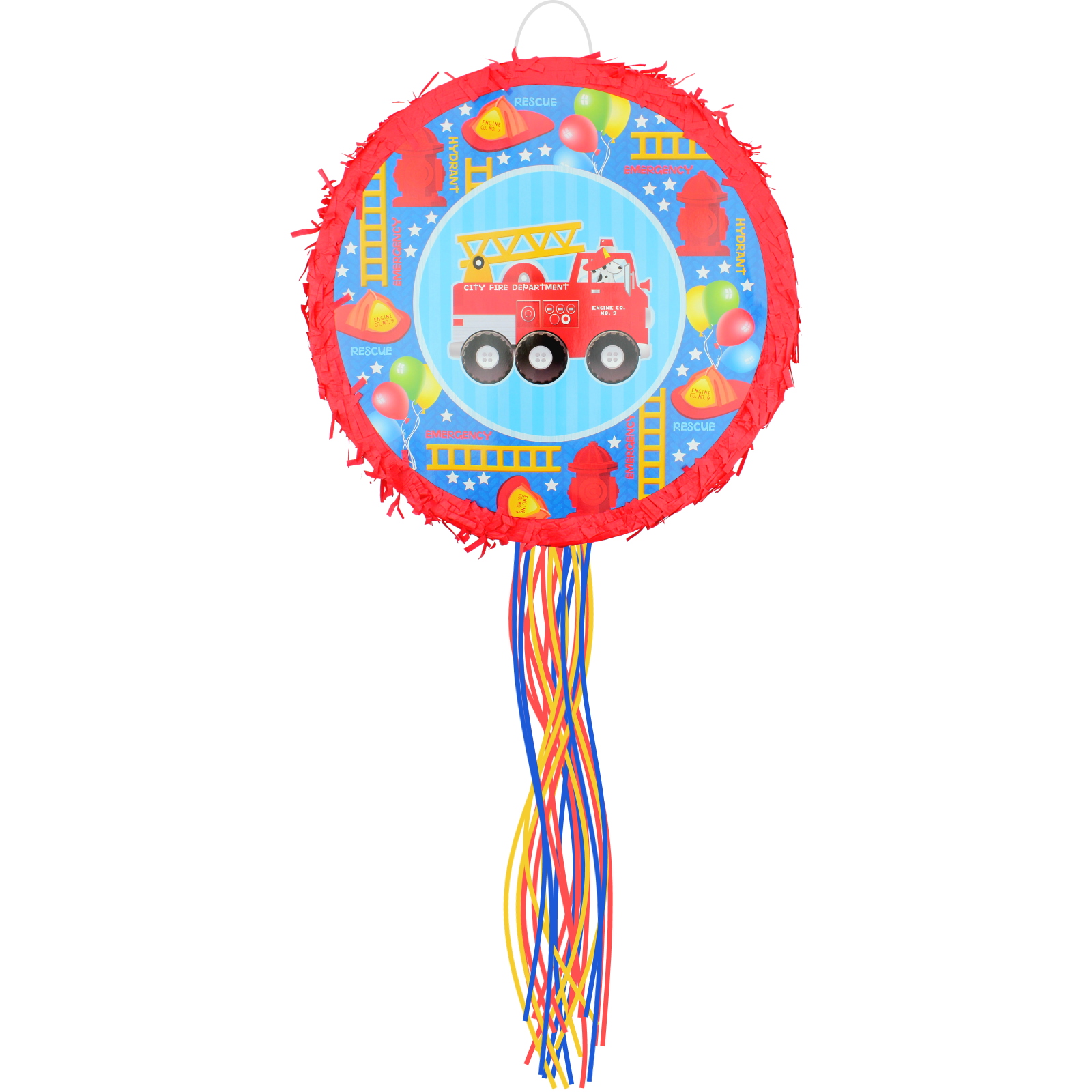 Fire Engine Fun Pull String Pinata