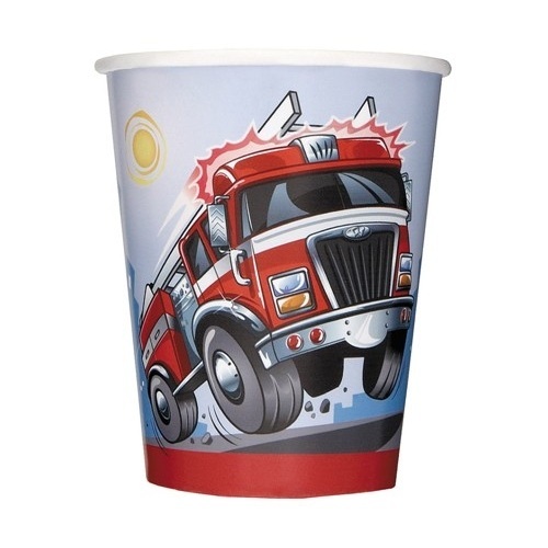 Fire Engine Paper Cups (Pack of 8)