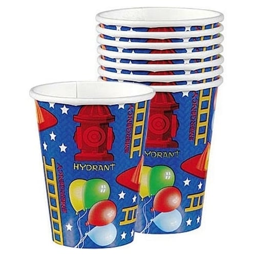 Fire Engine Fun Paper Cups (Pack of 8)