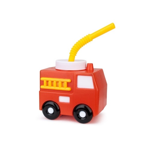 Fire Engine Novelty Cup with Straw