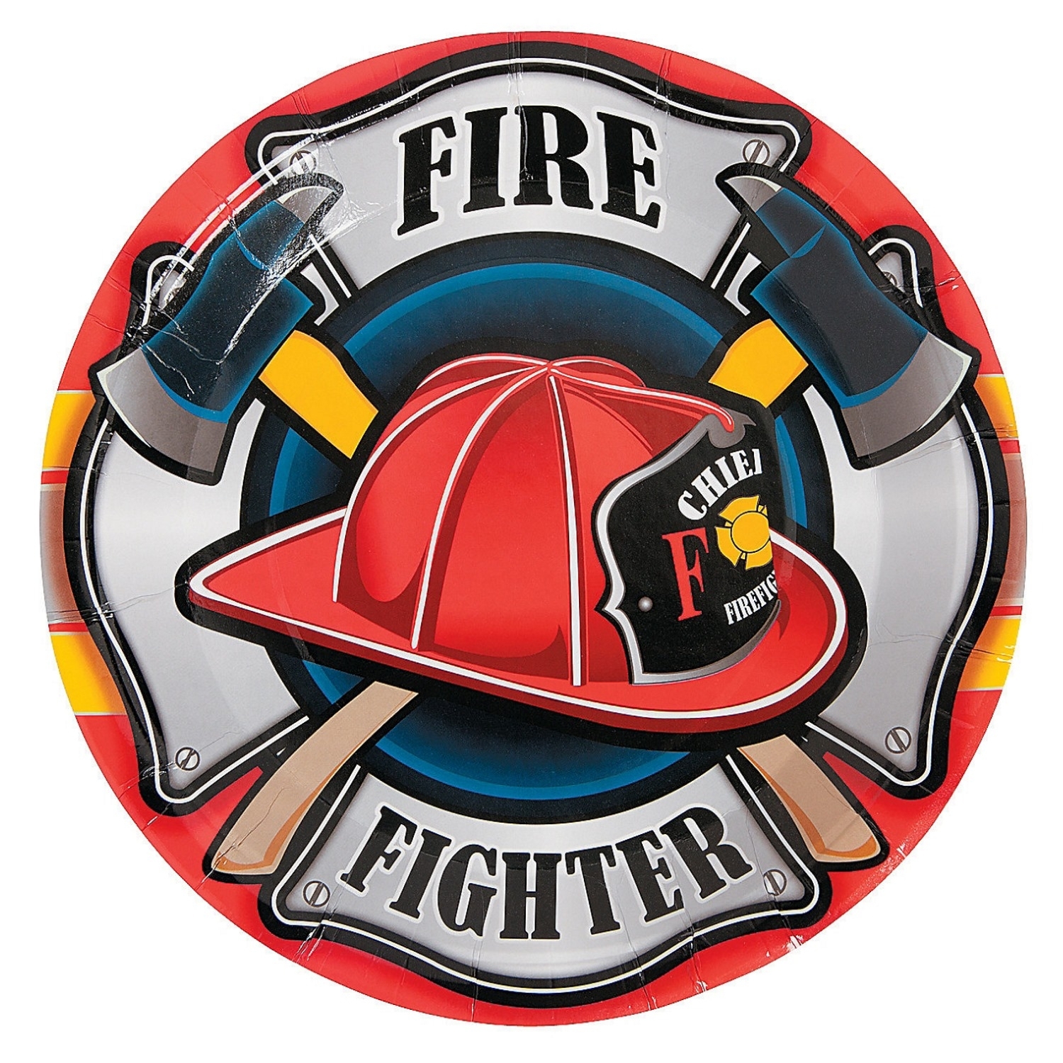 Firefighter Party Large Paper Plates (Pack of 8)