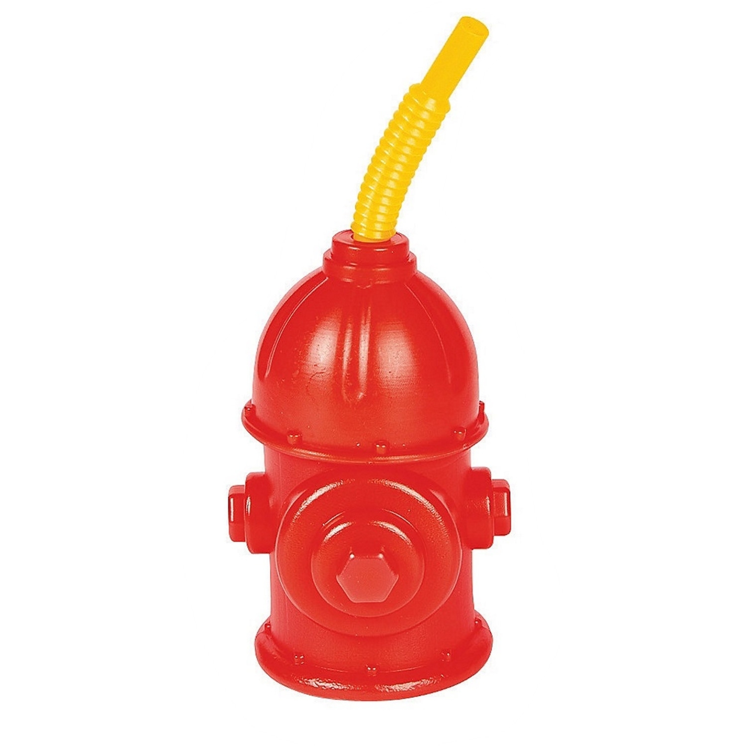 Fire Hydrant Novelty Cup with Straw
