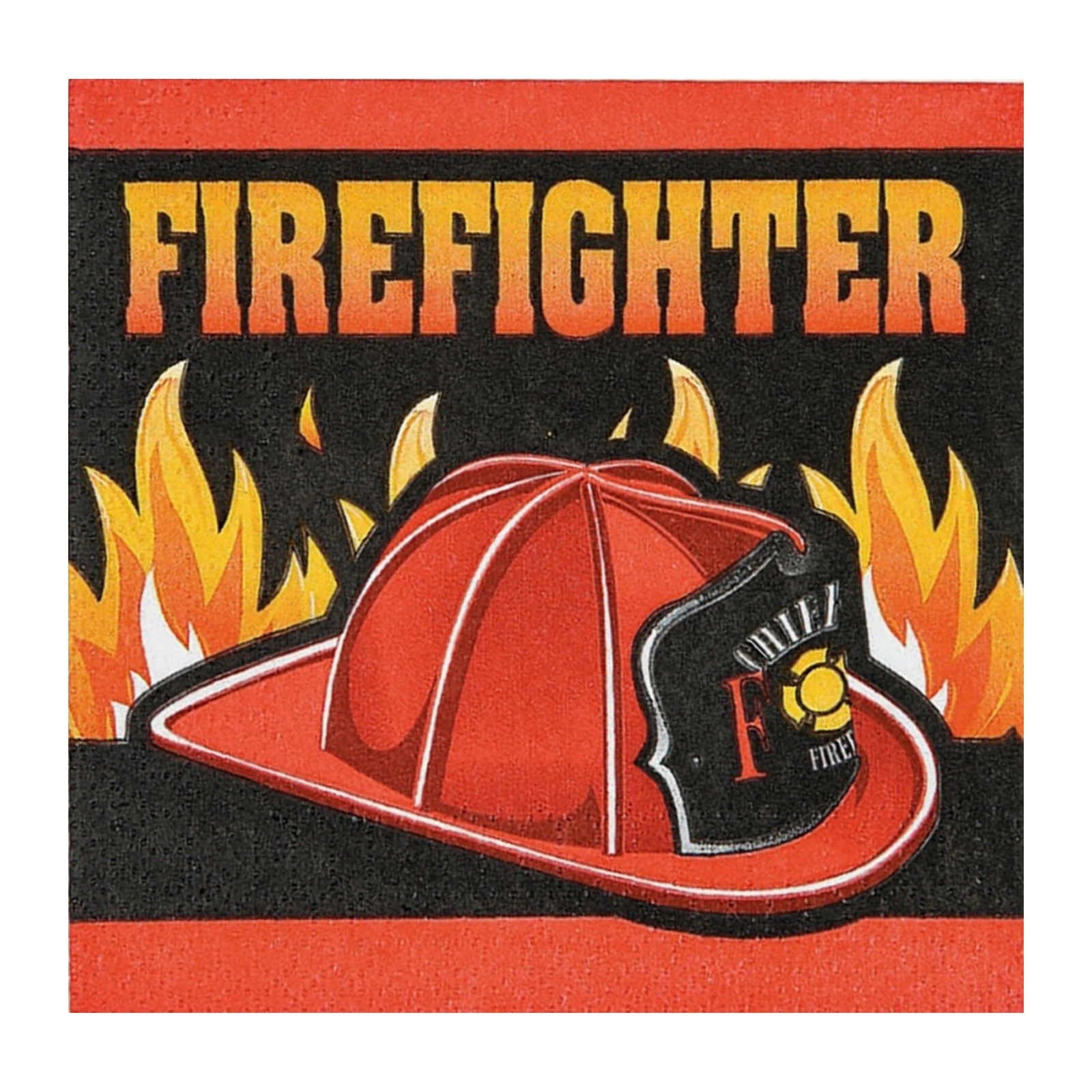 Firefighter Party Small Napkins / Serviettes (Pack of 16)