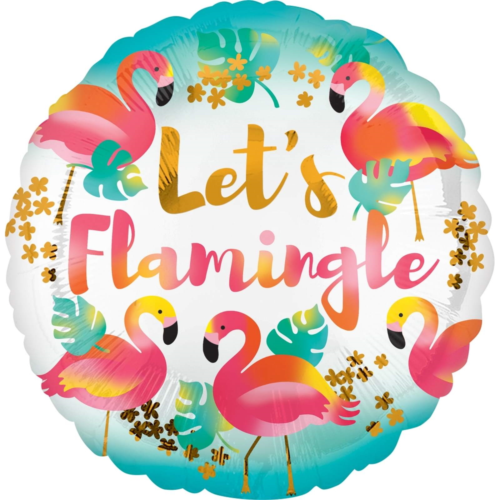 Let's Flamingle Helium Foil Balloon
