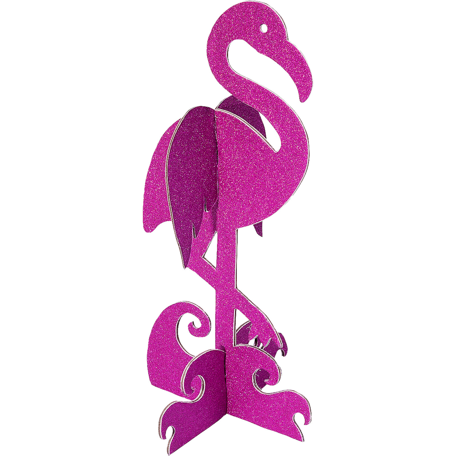 Pink Glitter Flamingo Centrepiece 