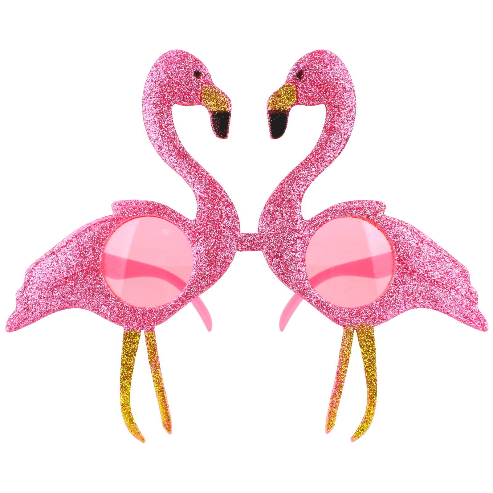 Pink Flamingo Glitter Glasses
