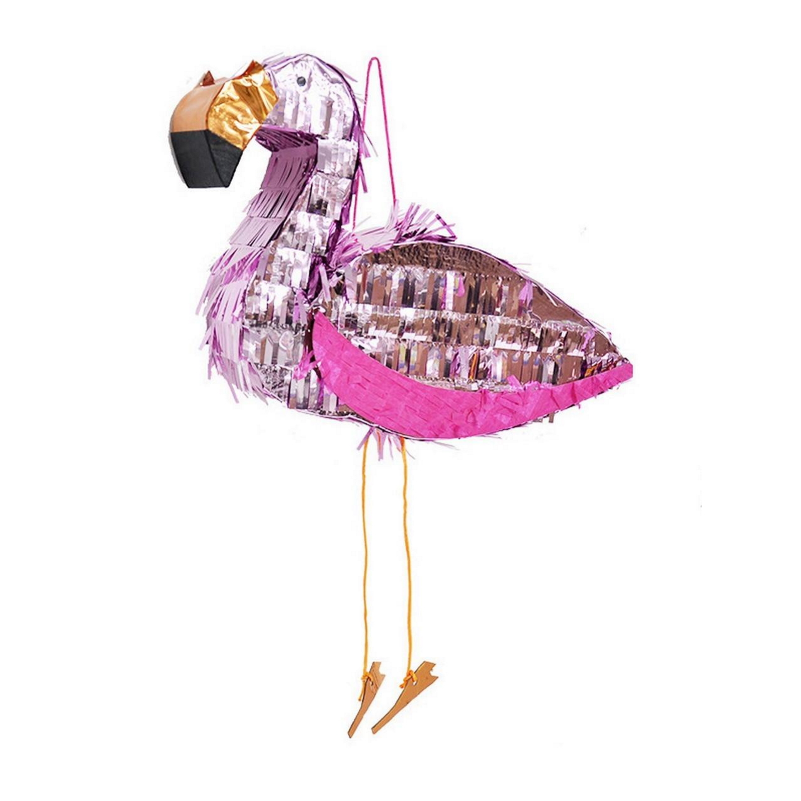 Small Metallic Flamingo Pinata