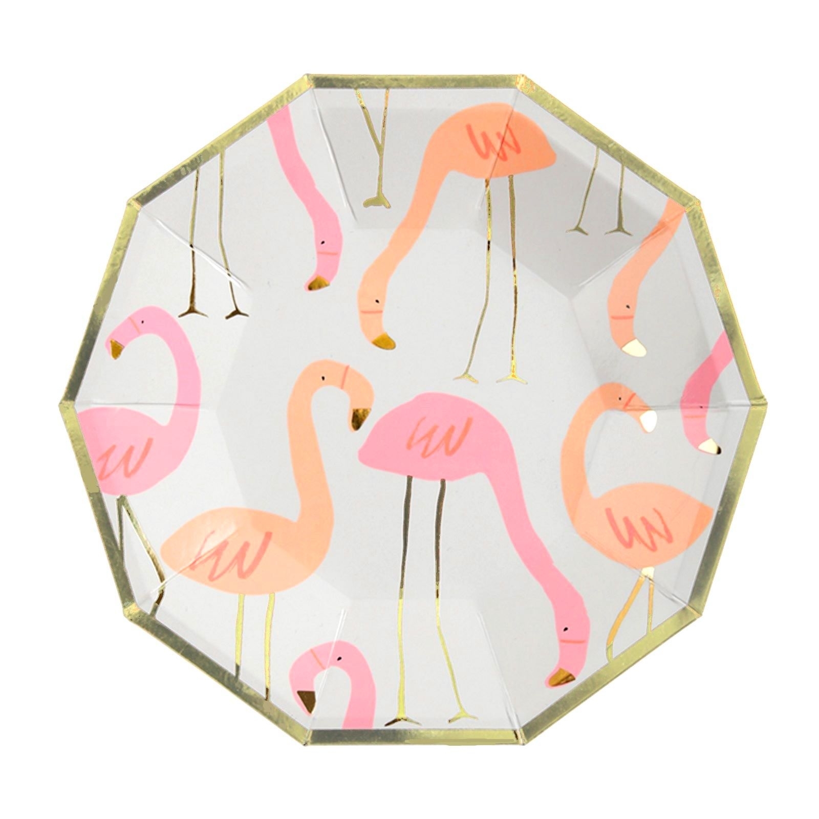 Meri Meri Flamingo Small Paper Plates (Pack of 8)