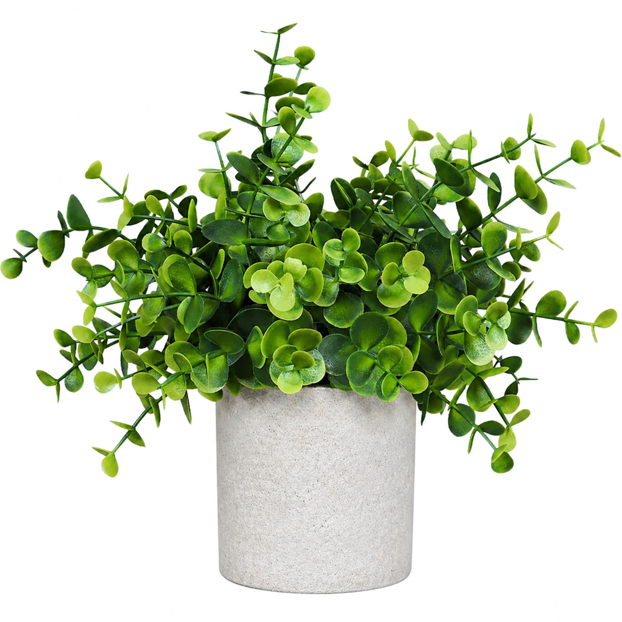 Artificial Green Baby Eucalyptus Flower Pot