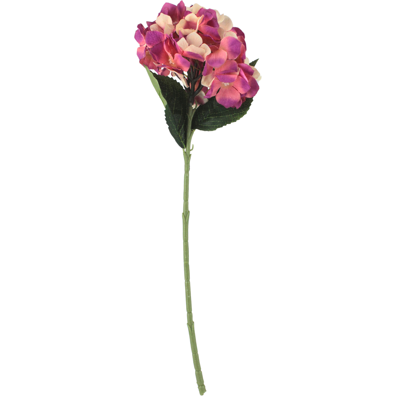 Artificial Pink and Cream Hydrangea (1 Stem)