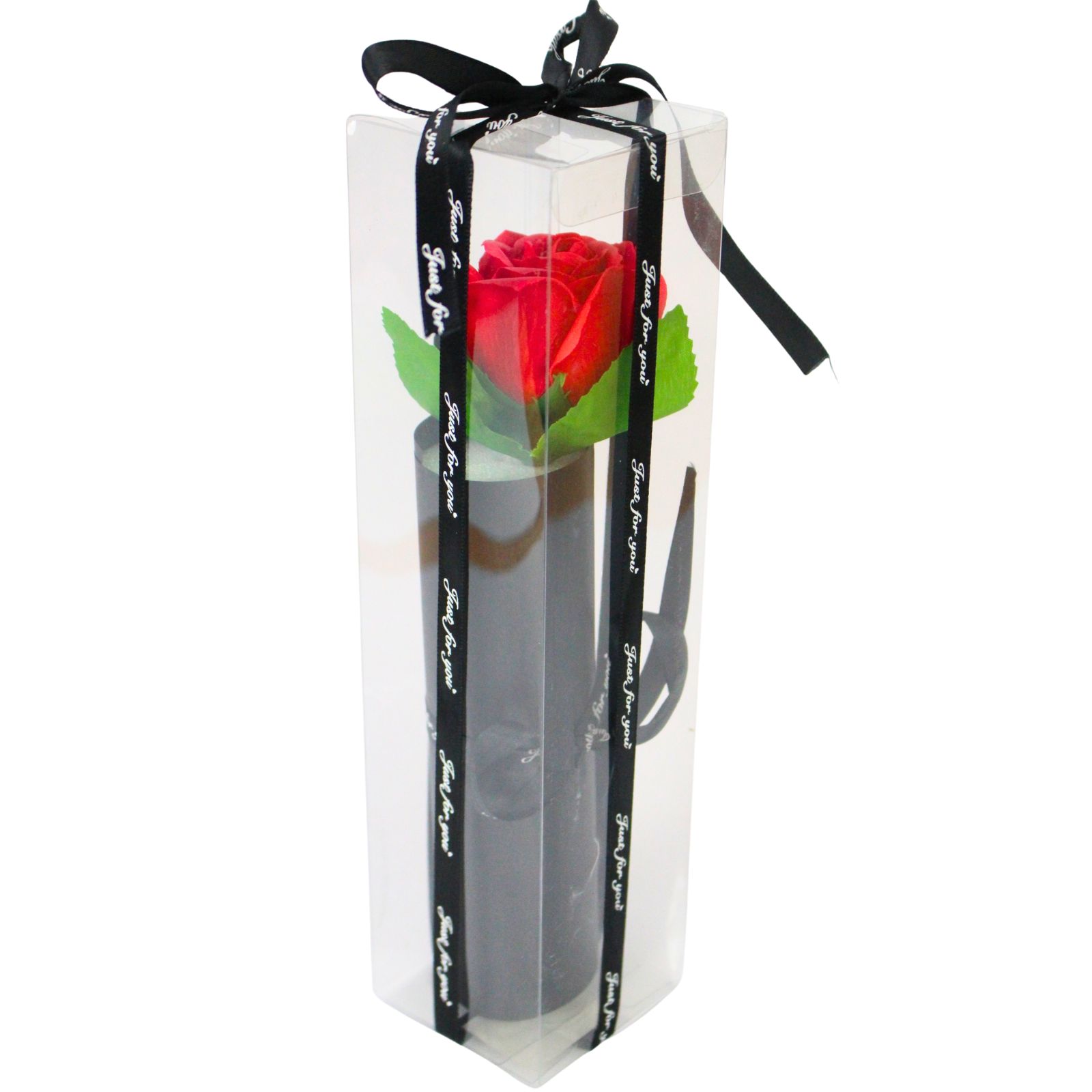 Artificial Short Stem Red Rose Gift (1 Stem) - Discount Party Supplies