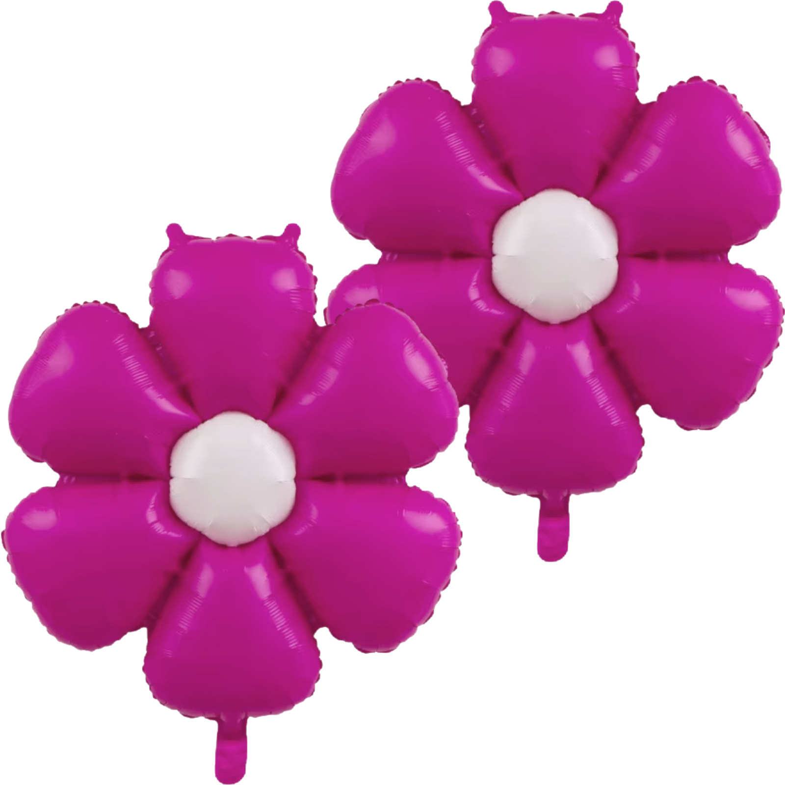 Fuchsia Pink Daisy Flower Air Fill Foil Balloons (Pack of 2)