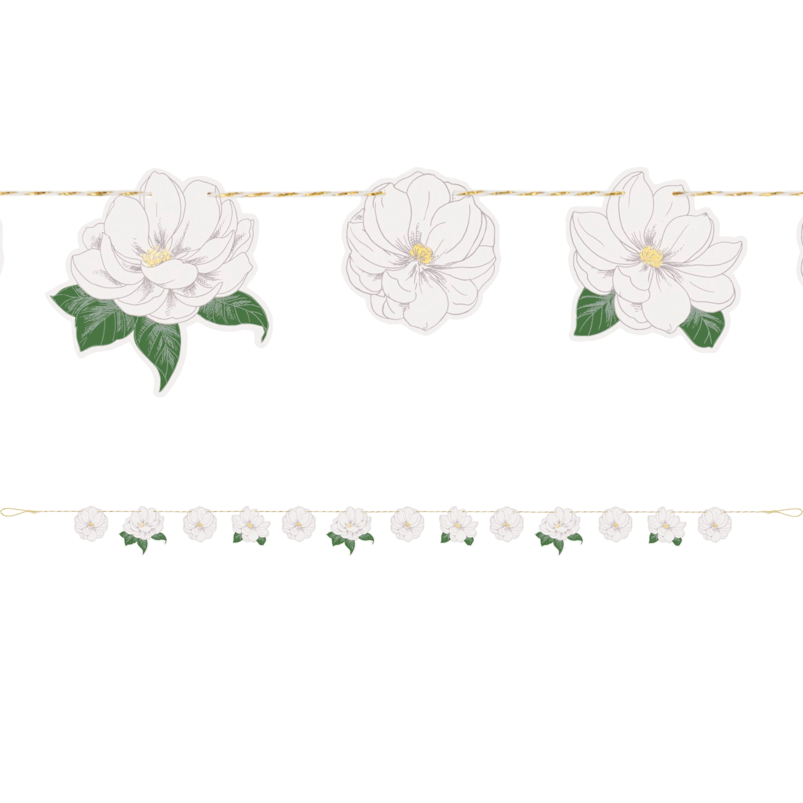 Garden Party Flowers Garland Banner