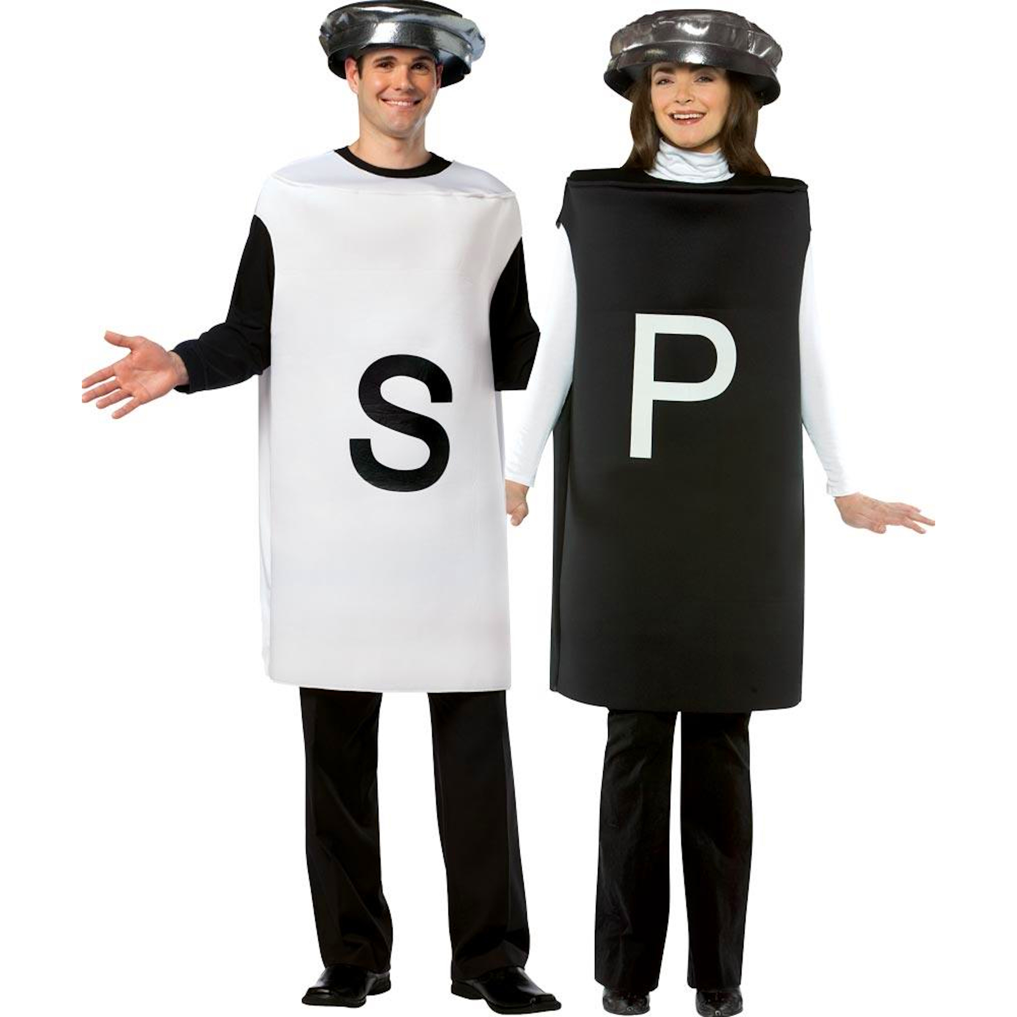 Salt and Pepper Adult Couples Costume One Size