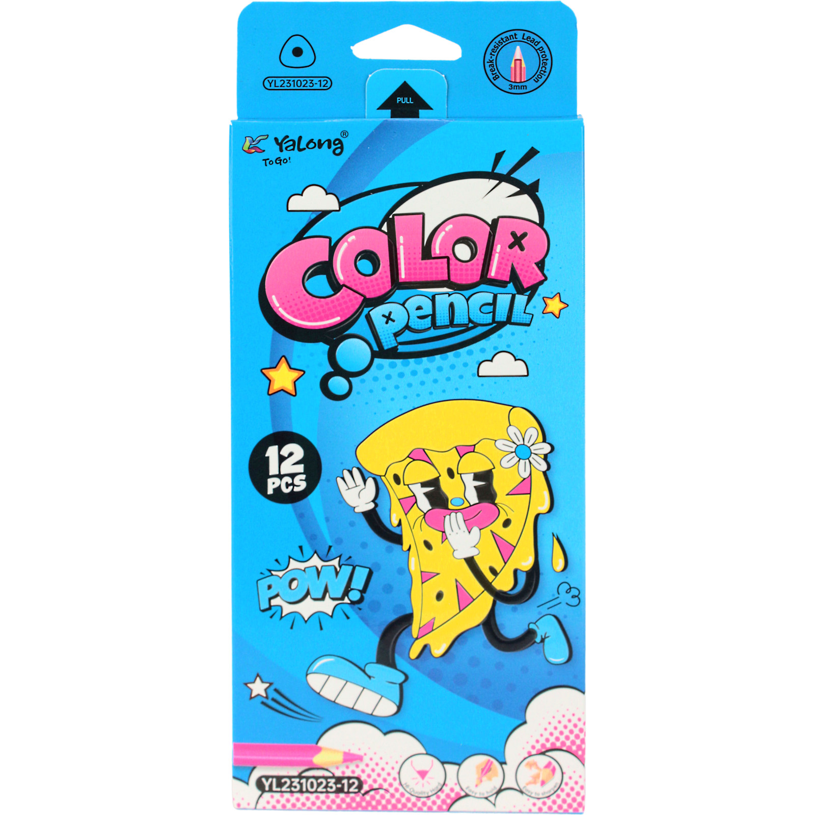 12 Bright Colour Pencils Foodie Character Series (1 Pack Only)