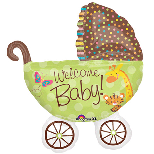 Fisher Price Baby Buggy Supershape Jumbo Helium Balloon
