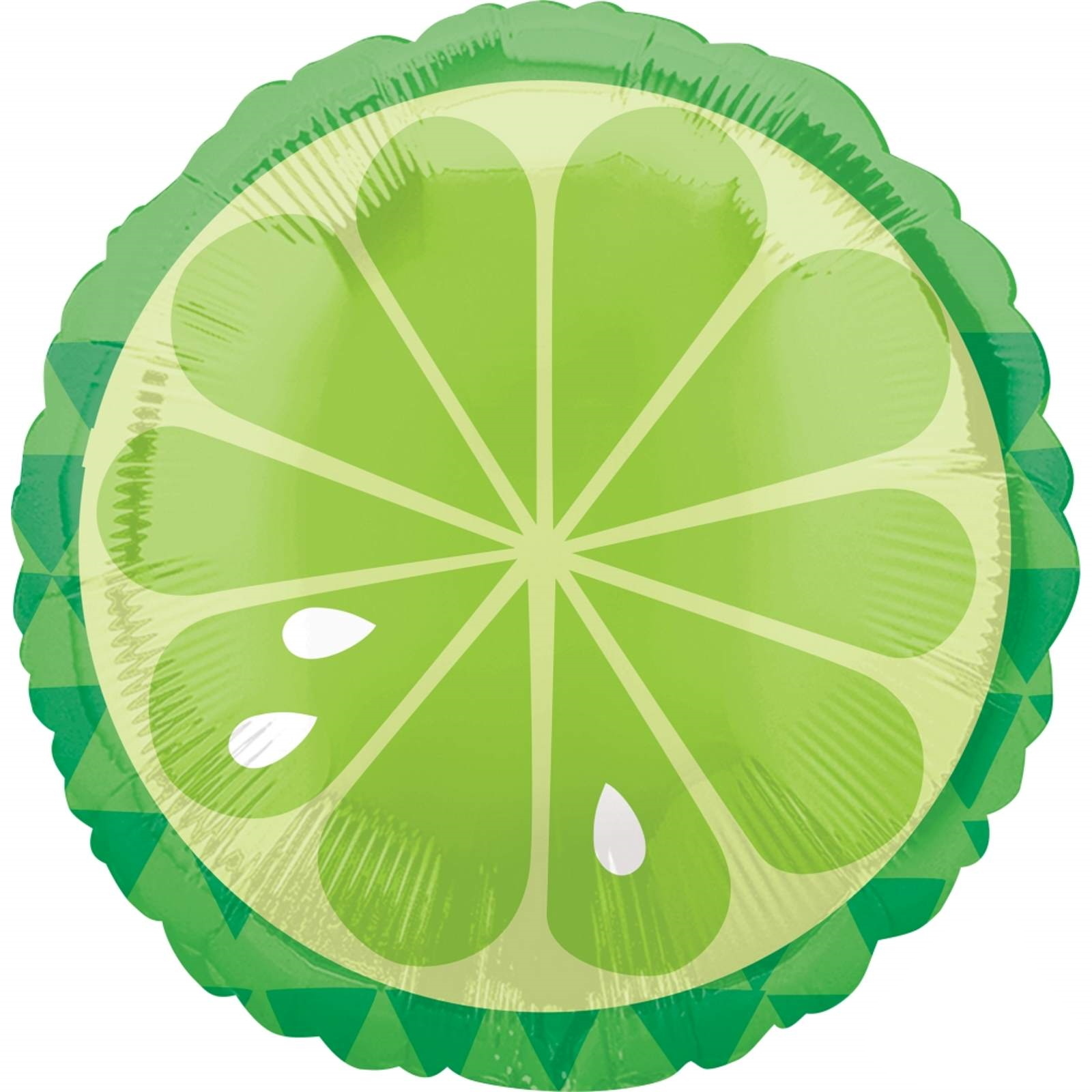 Tropical Lime Round Helium Foil Balloon