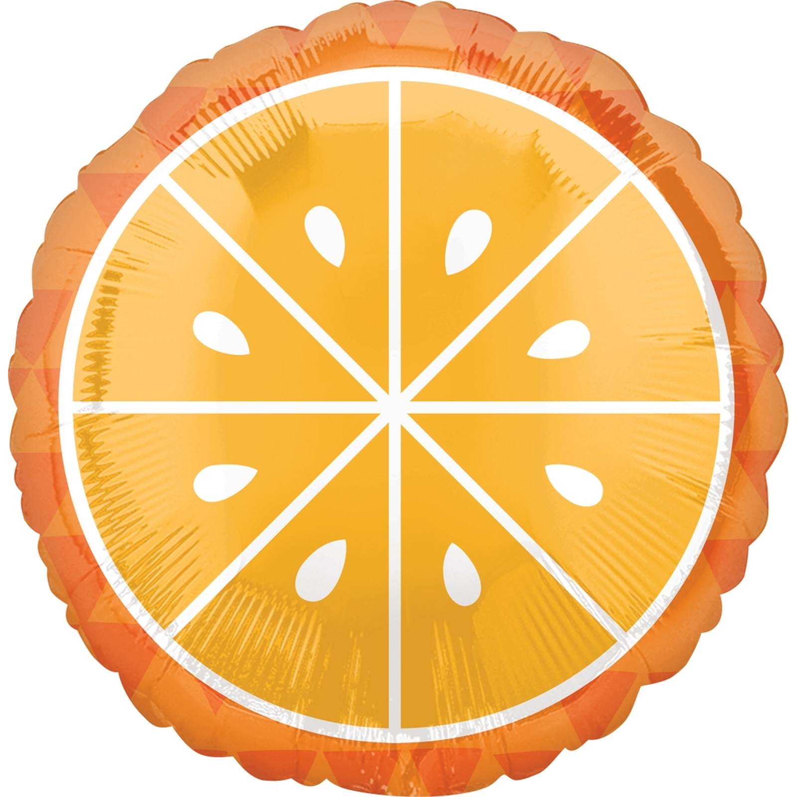 Tropical Orange Round Helium Foil Balloon