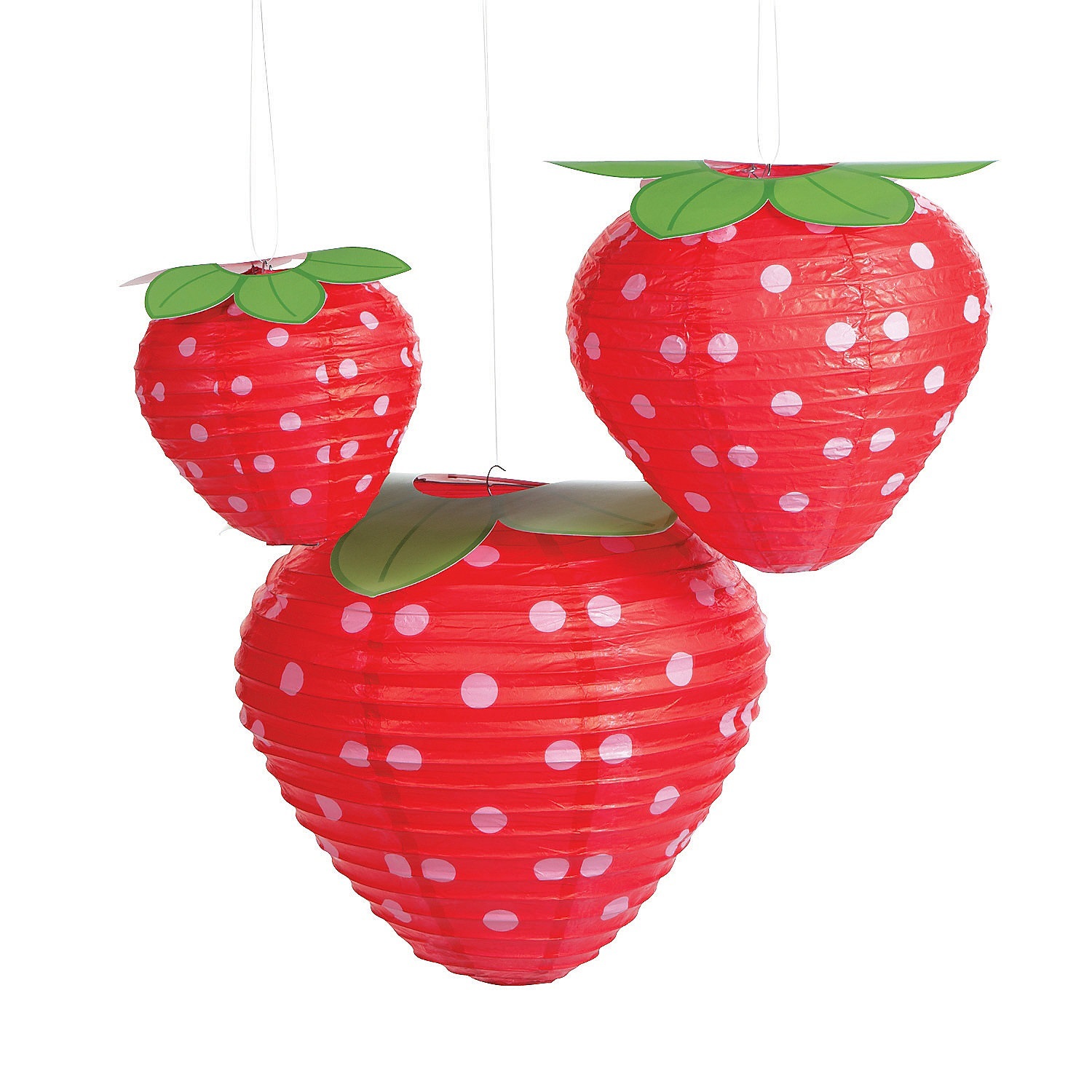 Strawberry Paper Lanterns (Pack of 6)
