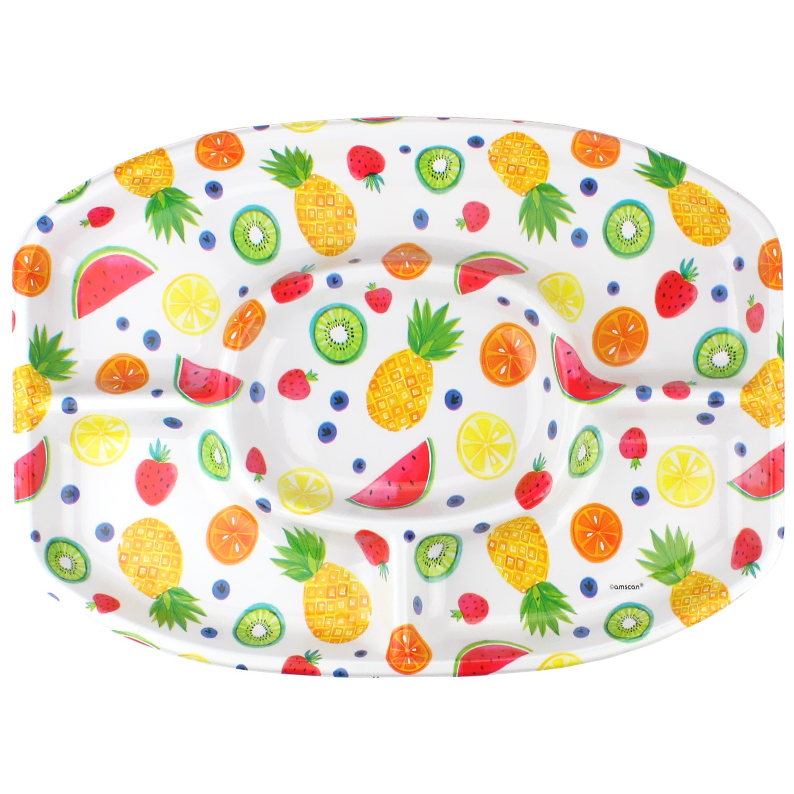 Fruit Sectional Plastic Platter