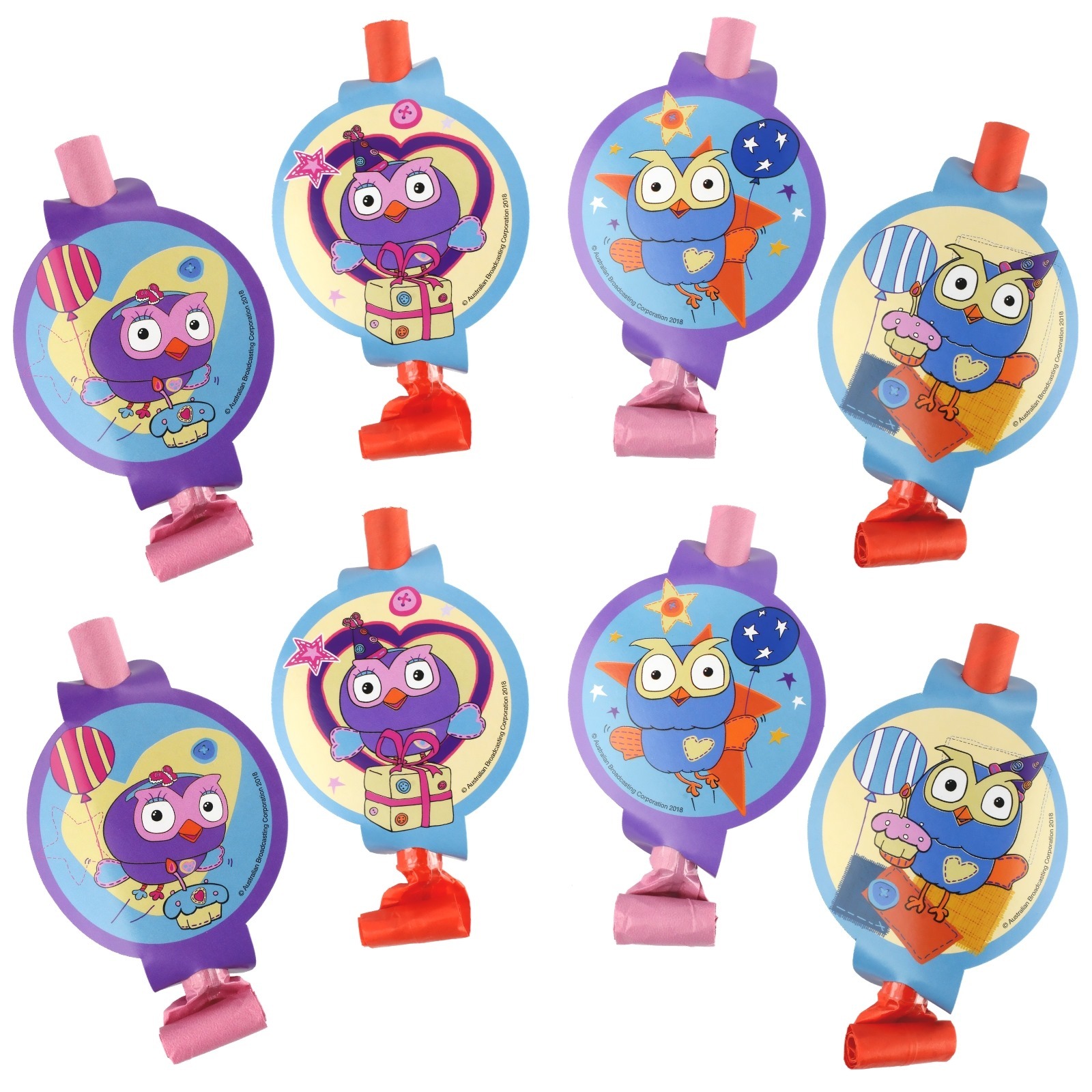 Giggle and Hoot Blowers (Pack of 8)