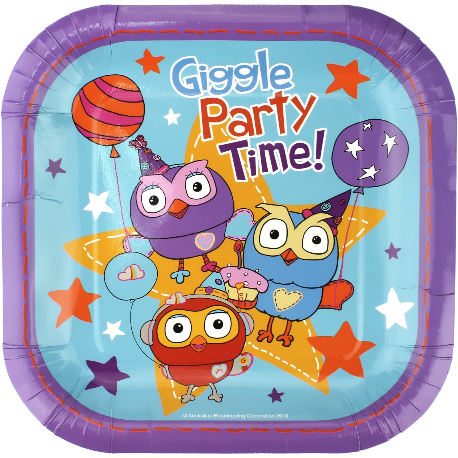Giggle and Hoot Large Paper Plates (Pack of 8)