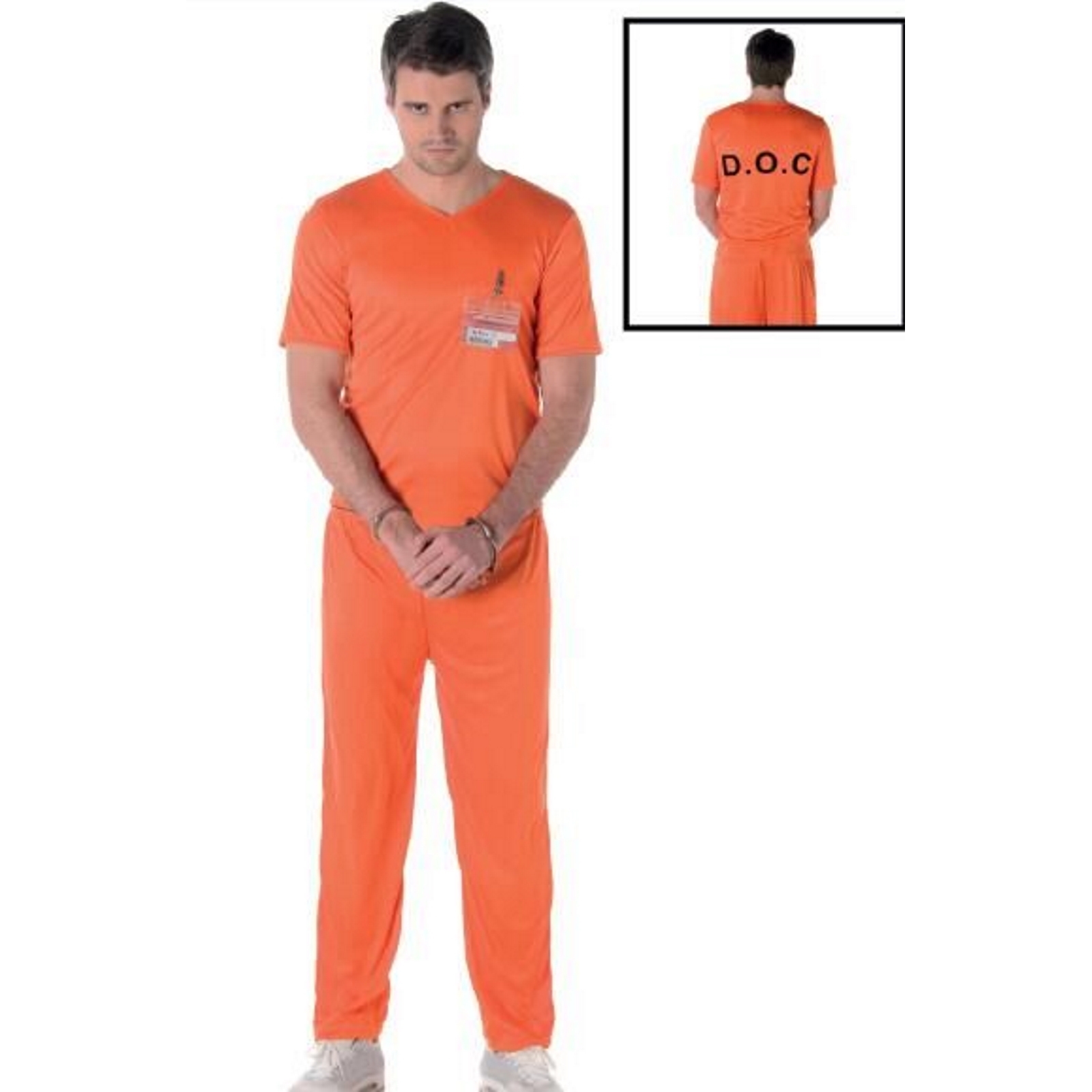 Orange Prisoner Mens Costume Extra Large