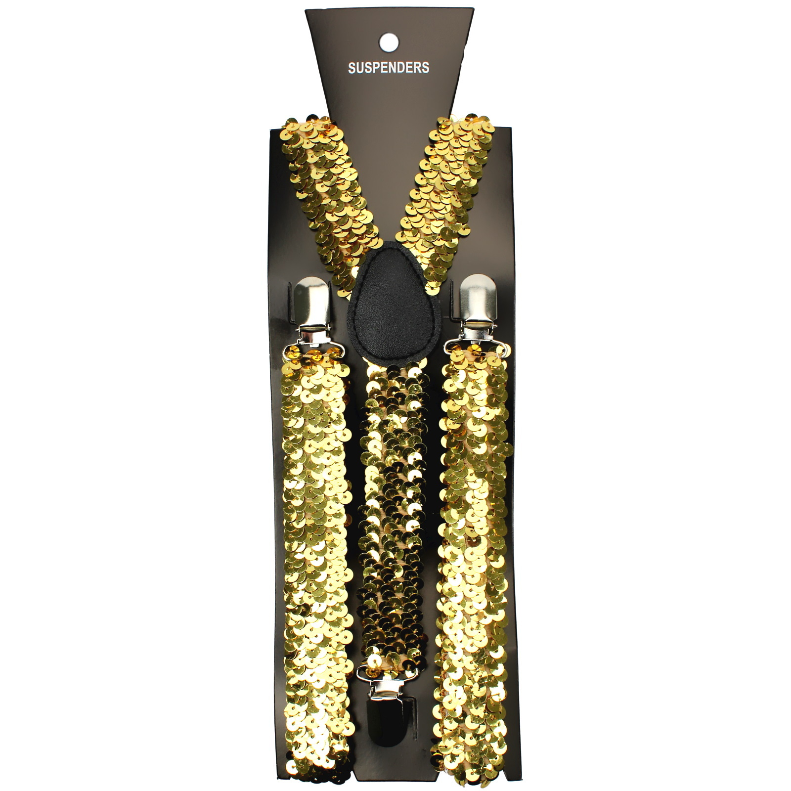 Gold Sequin Suspender Braces