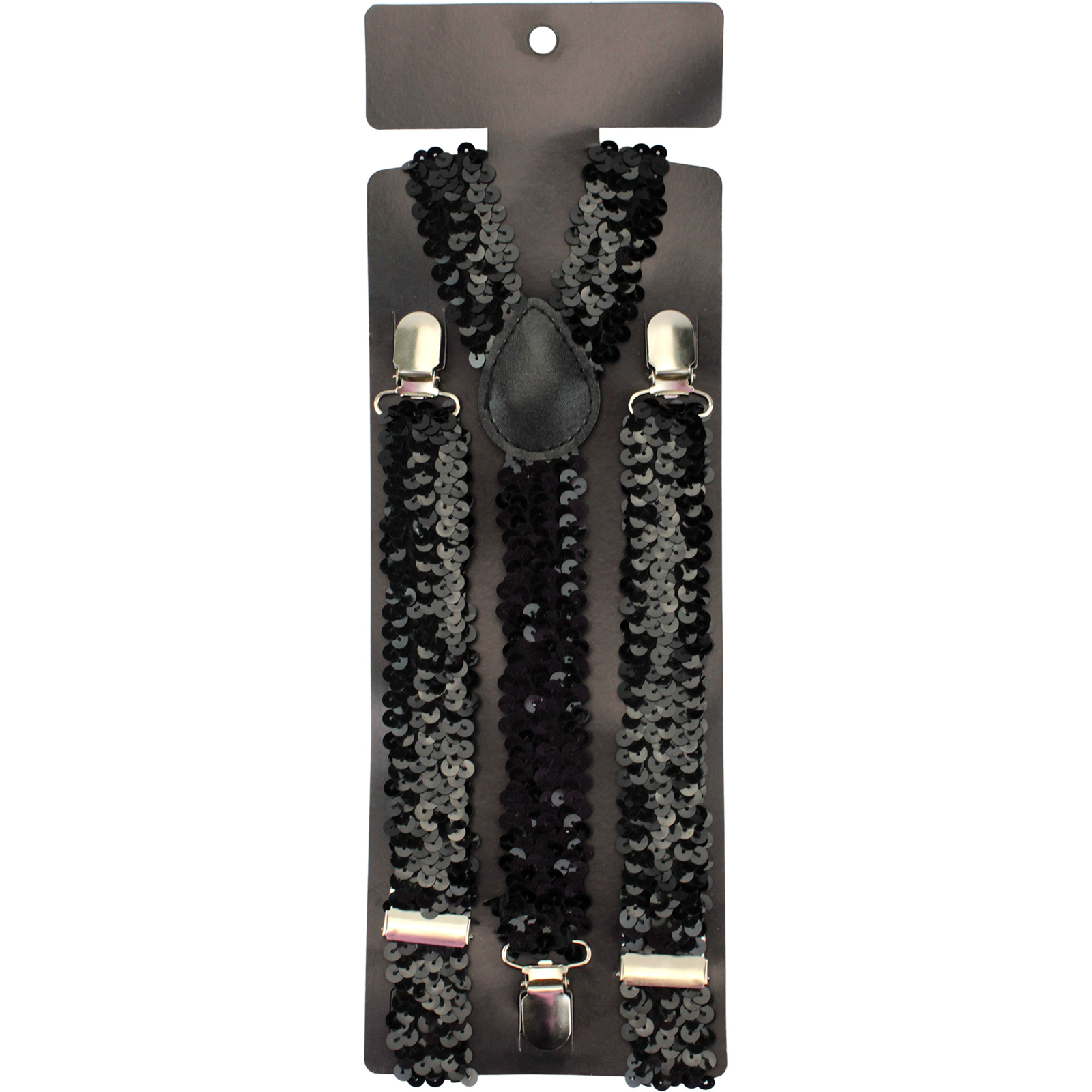 Black Sequin Suspender Braces 