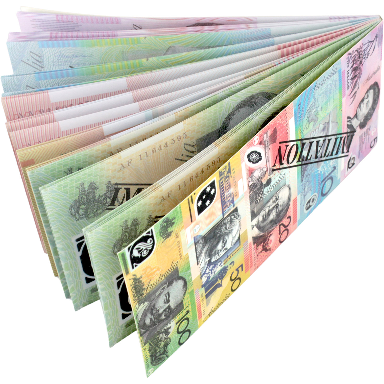 Australian Mixed Paper Play Money (50 Sheets) 