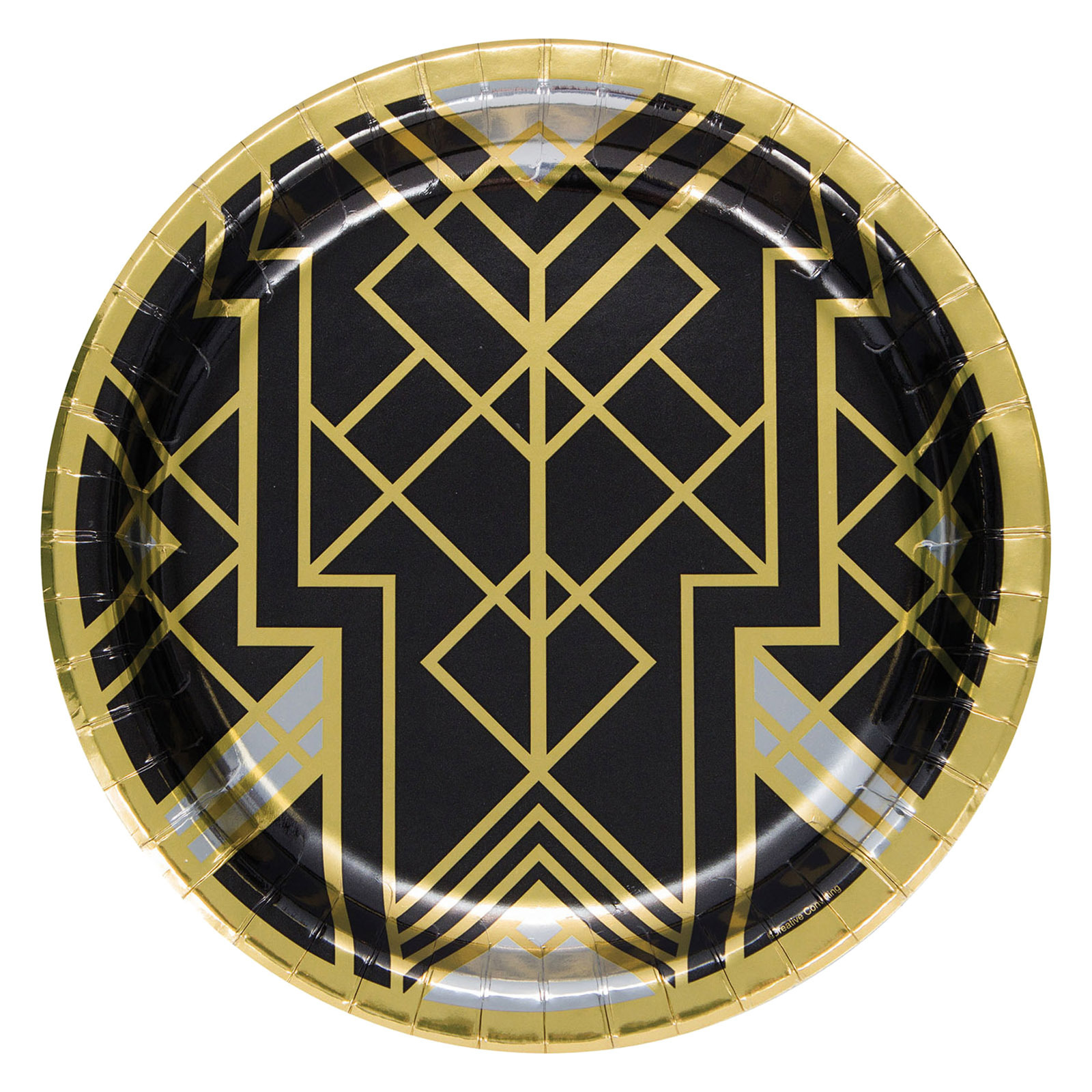 Roaring 20s Large Paper Plates 22cm (Pack of 8)