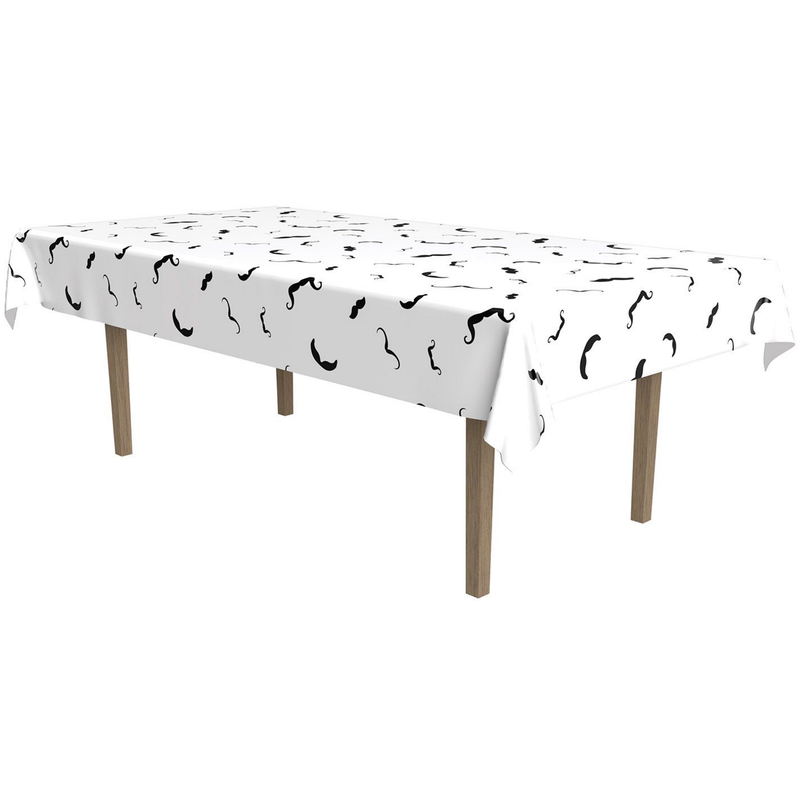 Moustache Plastic Tablecloth