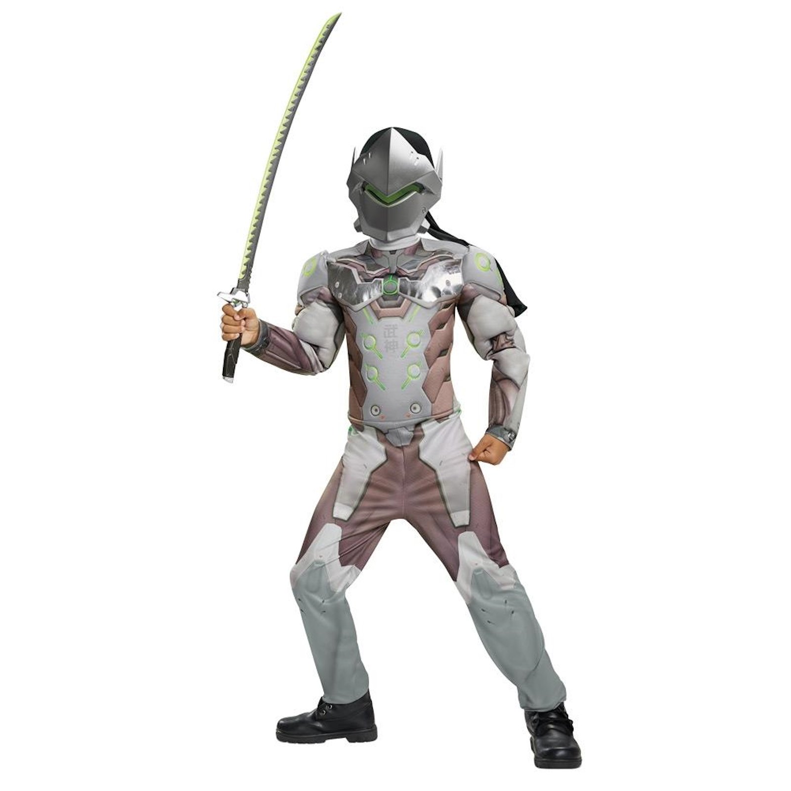 Overwatch Genji Classic Muscle Child Costume 10-12