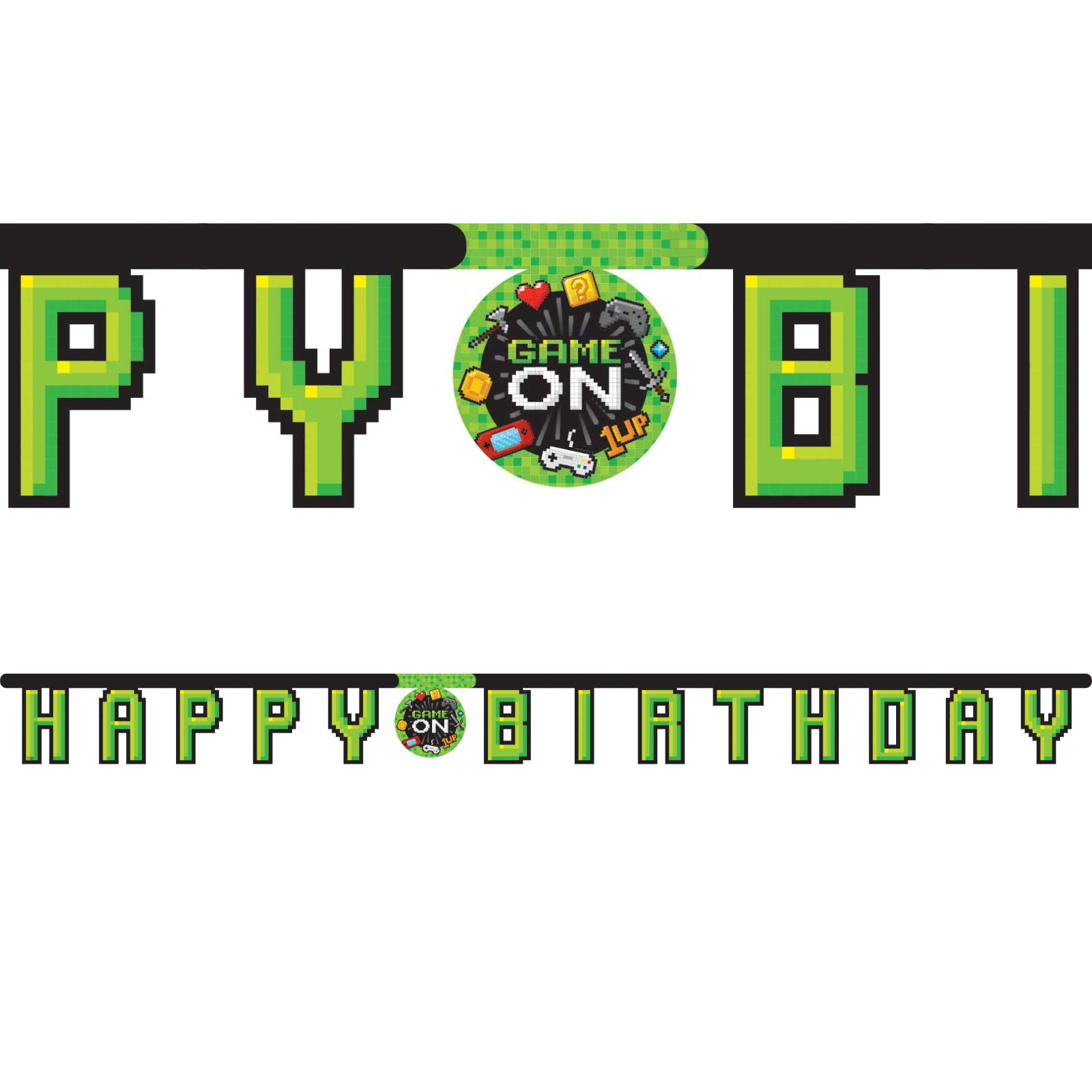 Gaming Party Happy Birthday Banner