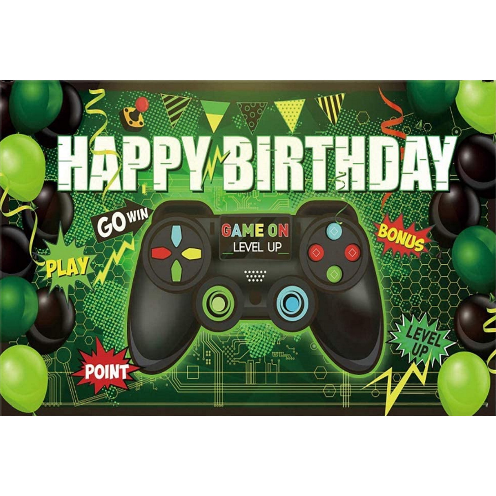 Gaming Party Fabric Backdrop 