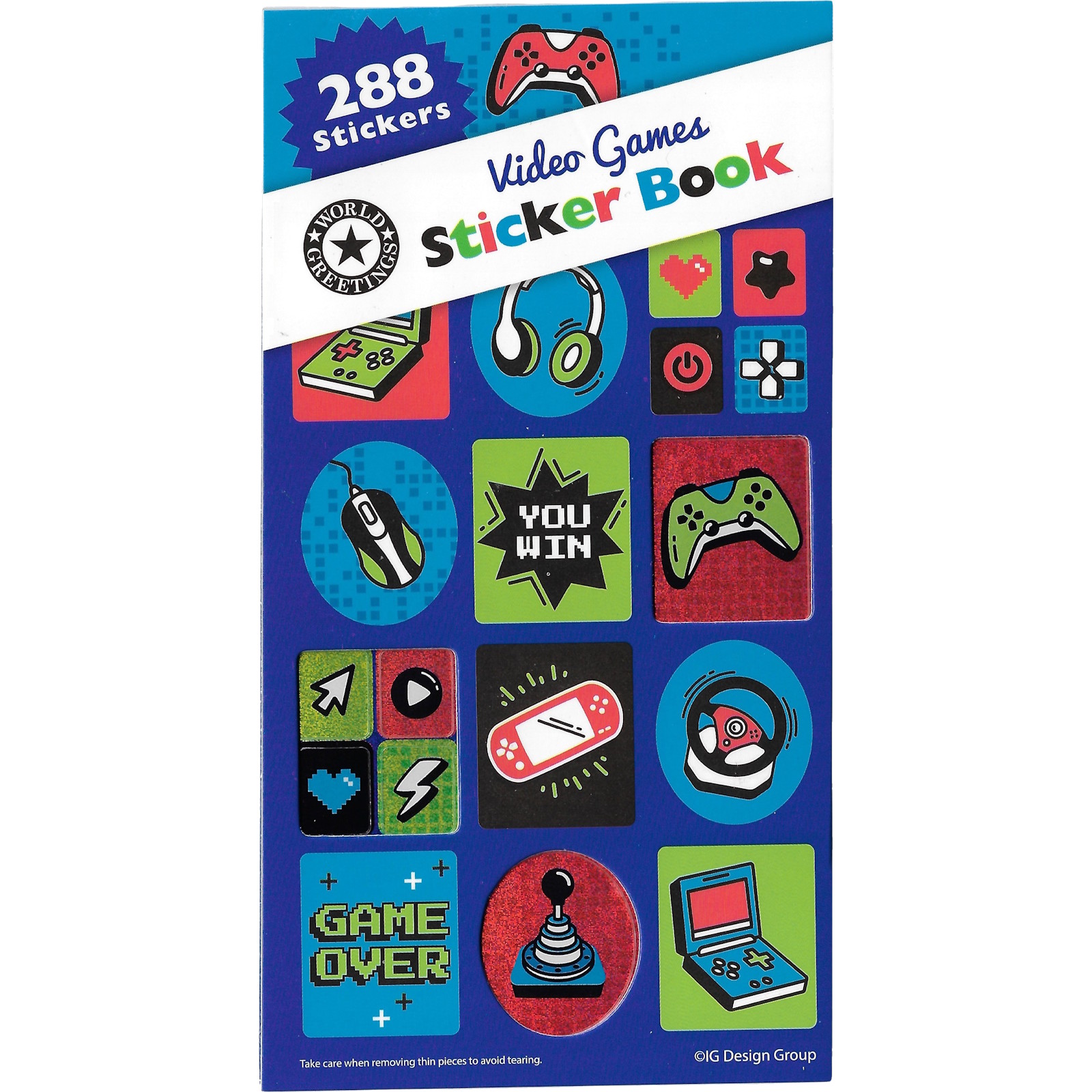 Video Games Sticker Book (12 Sheets) 