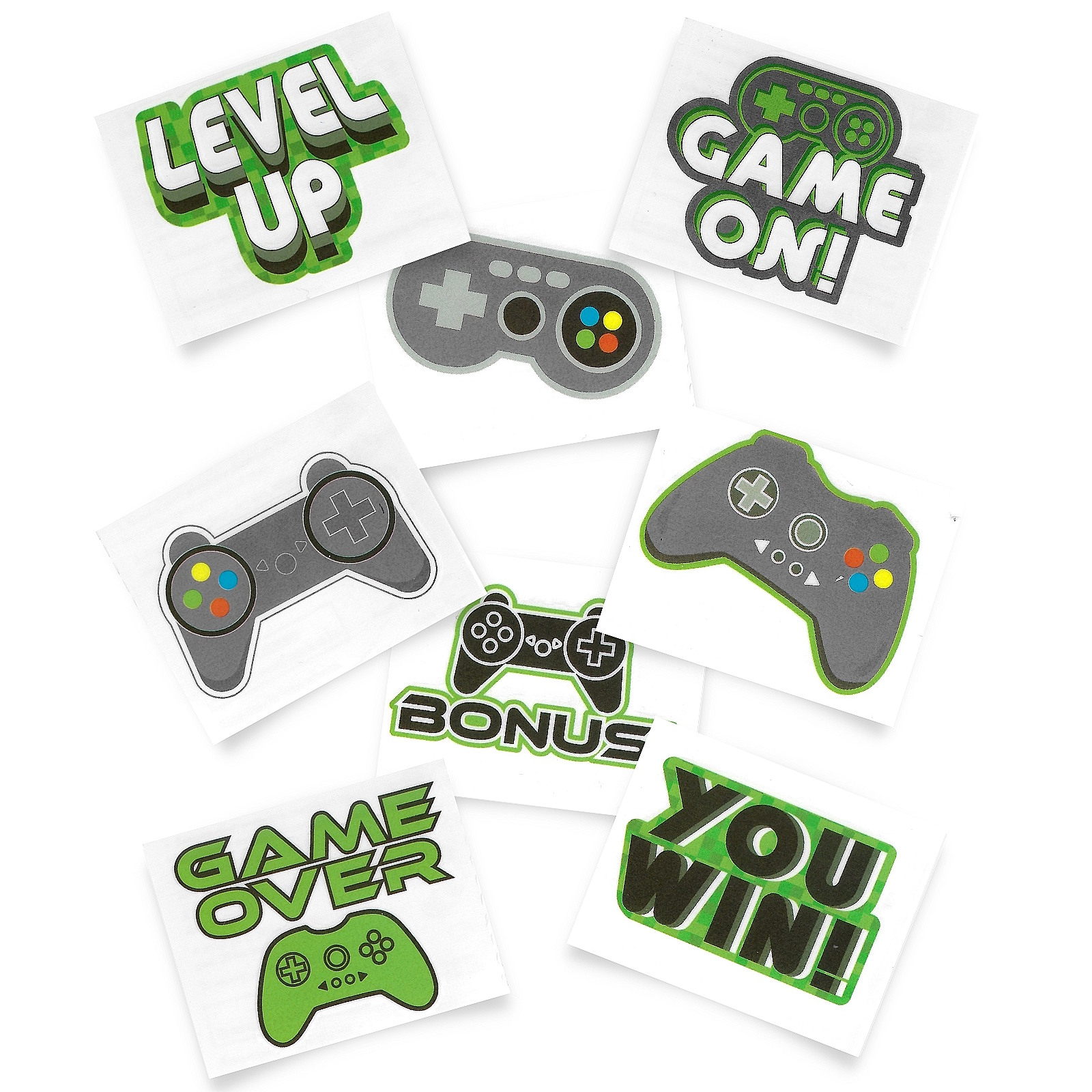 Level Up Tattoos (Pack of 8)