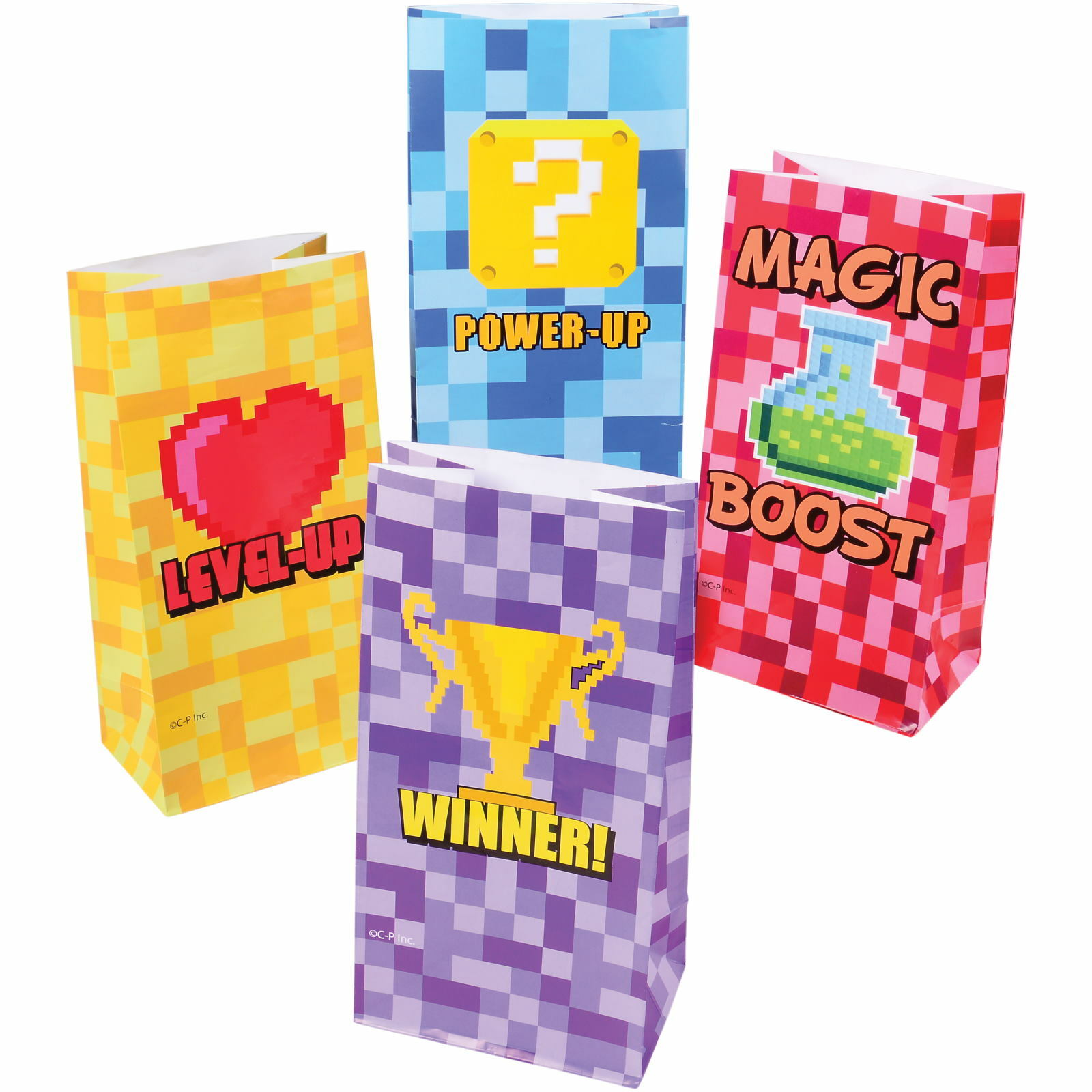 Power Up Paper Party Bags (Pack of 12)
