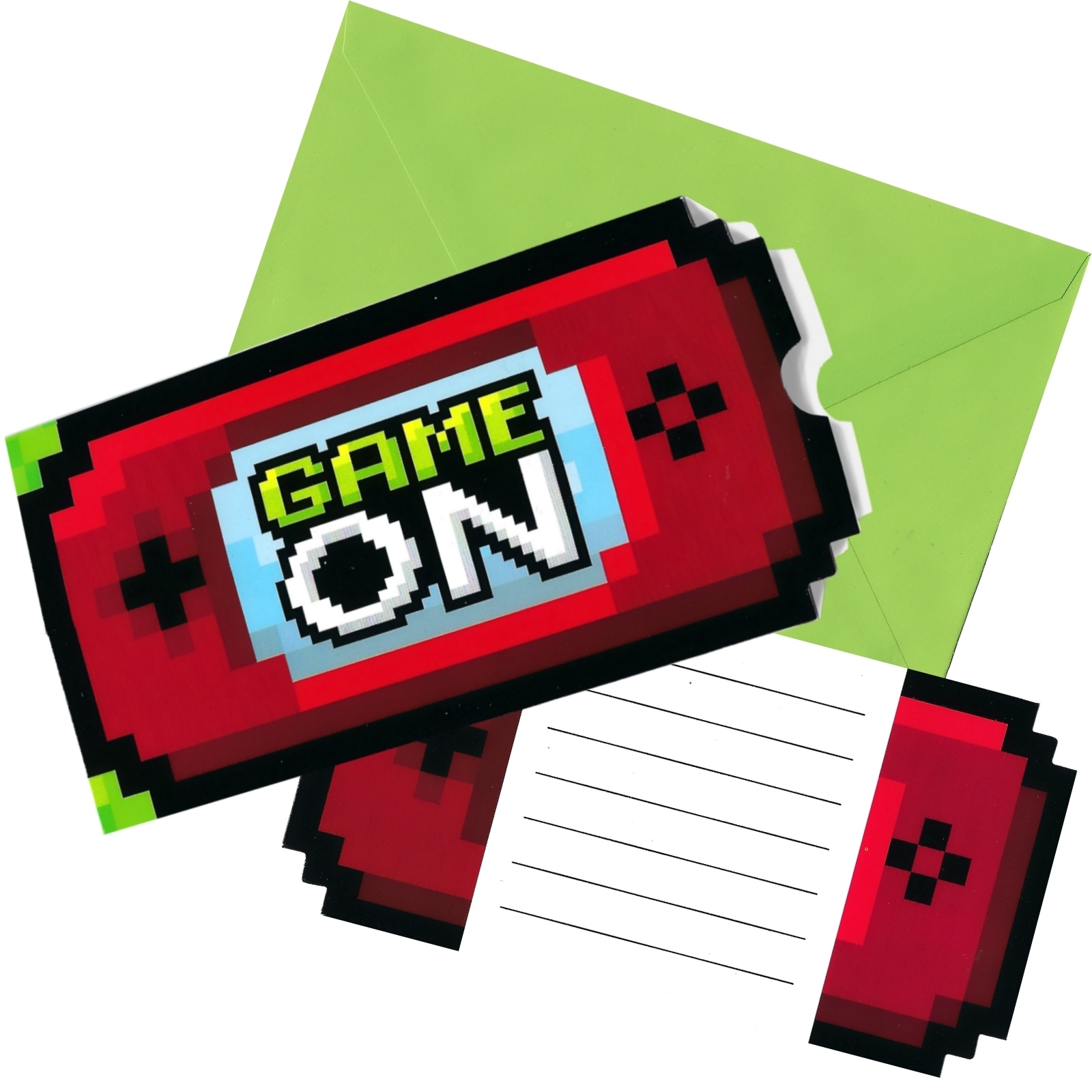 Gaming Party Invitations (Pack of 8)