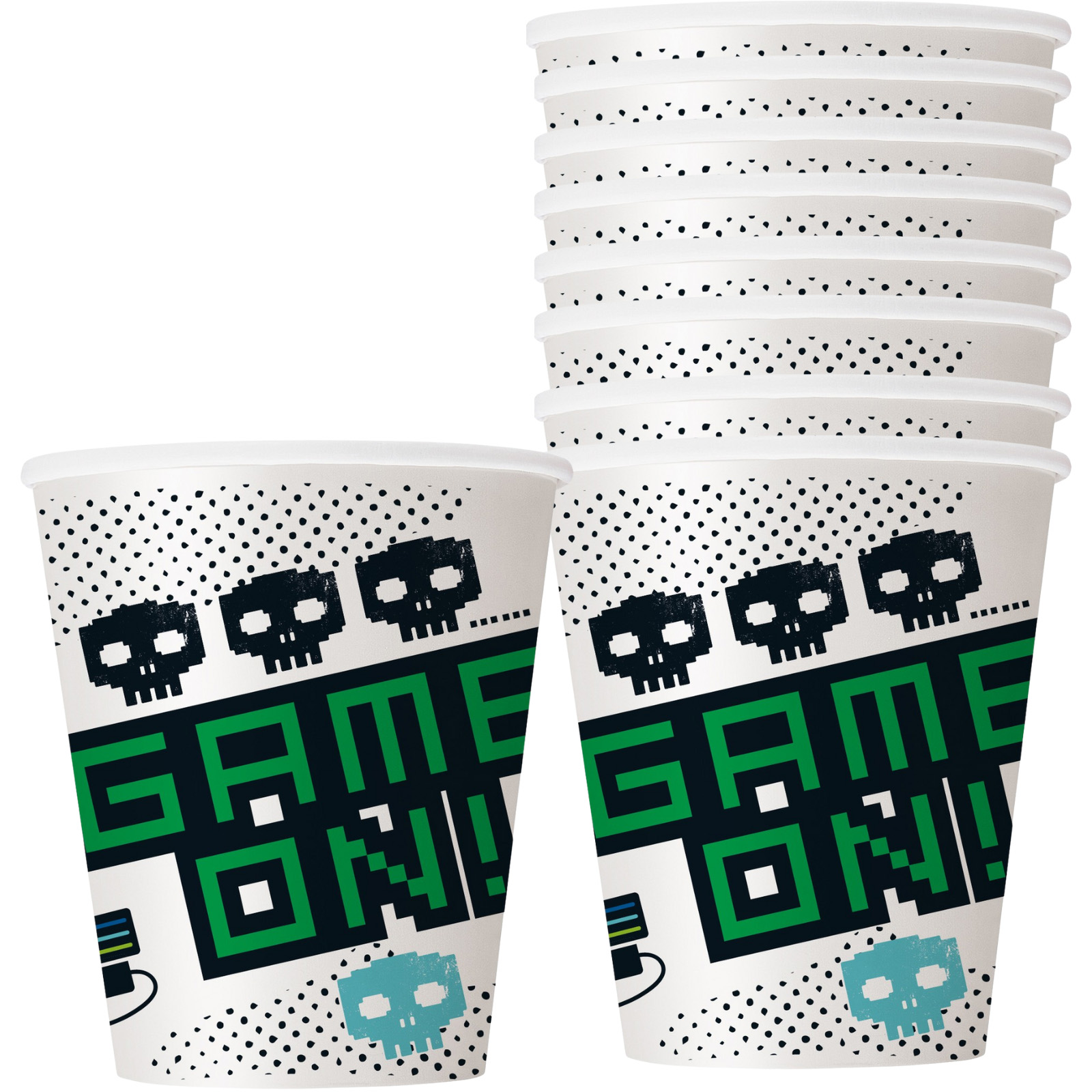 Gamer Birthday Paper Cups (Pack of 8)