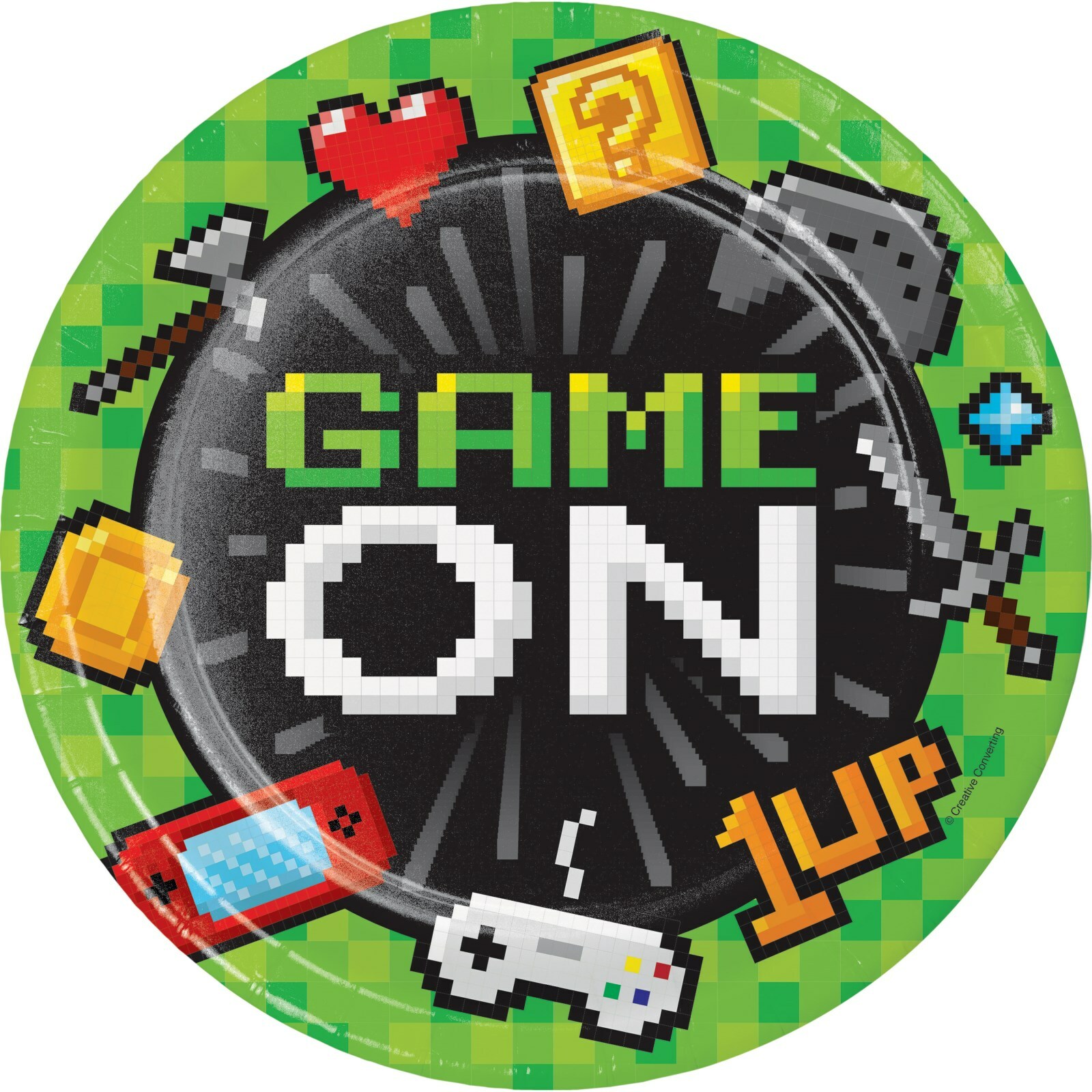 Gaming Party Large Paper Plates (Pack of 8)