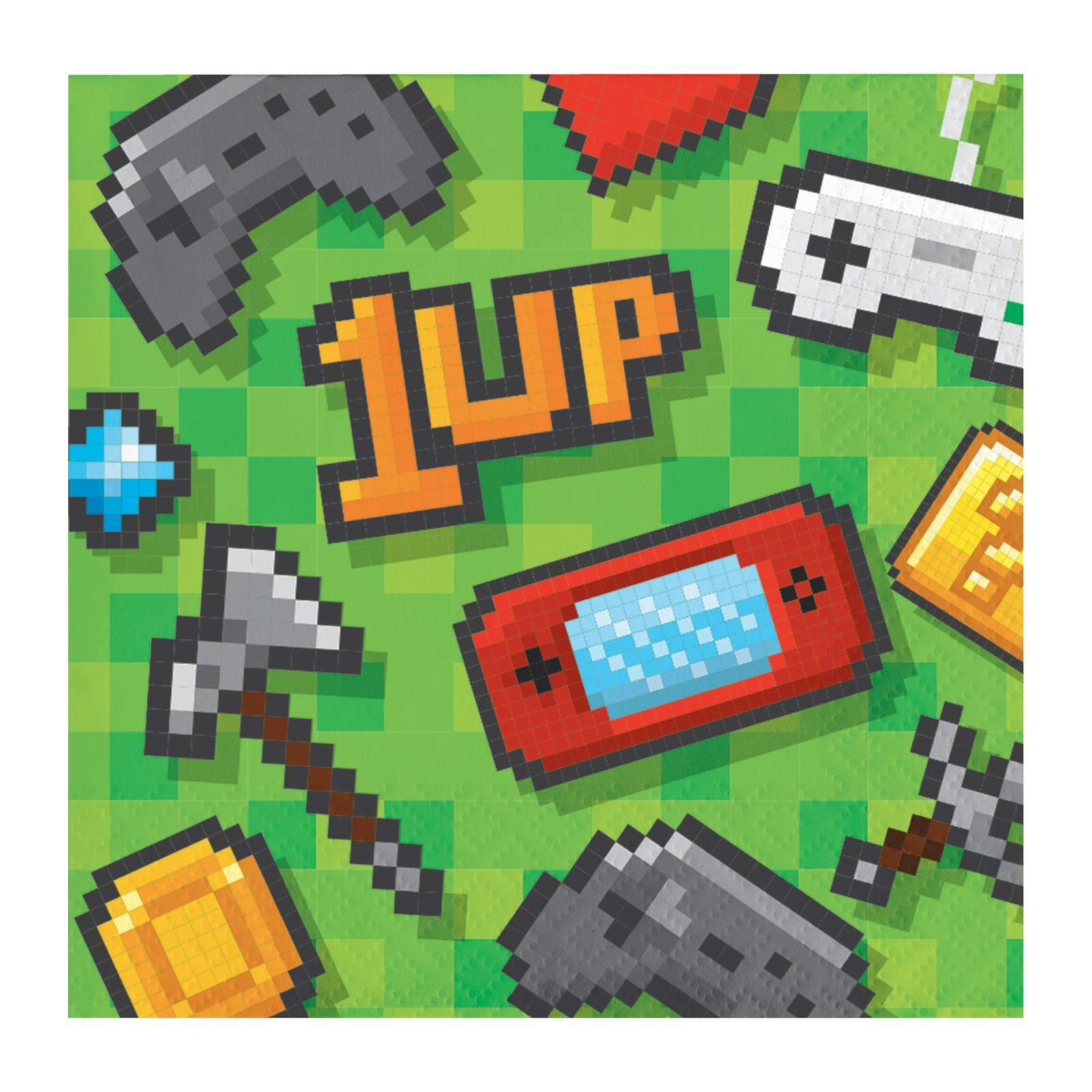 Gaming Party Small Napkins / Serviettes (Pack of 16)