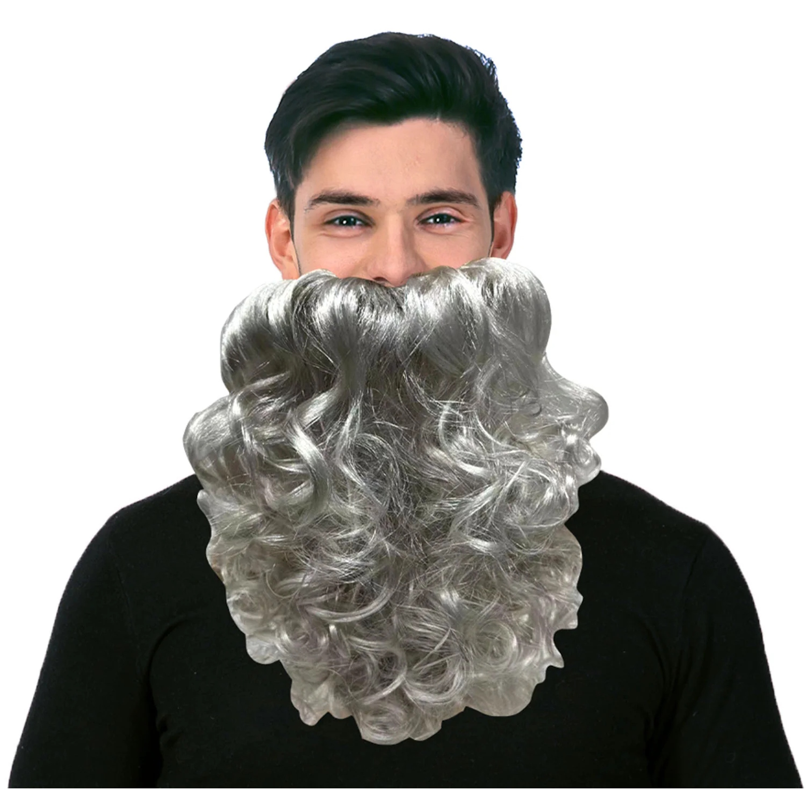 Curly Grey Party Beard