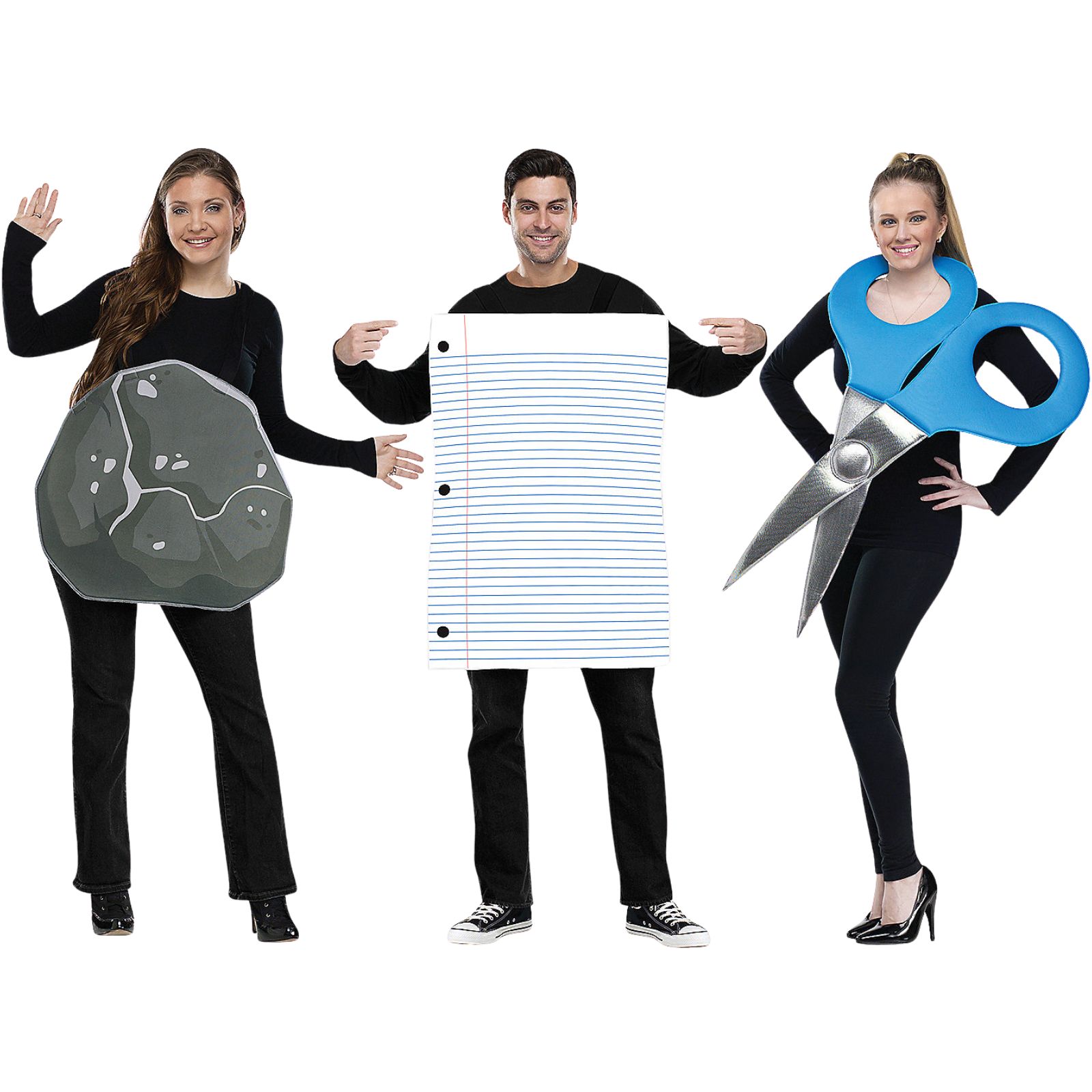 Adult Rock Paper Scissors Group Costume